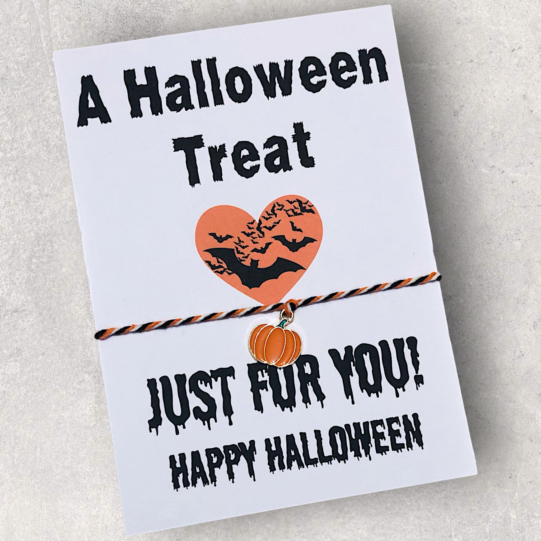 10 x Halloween Treat Heart Bracelets