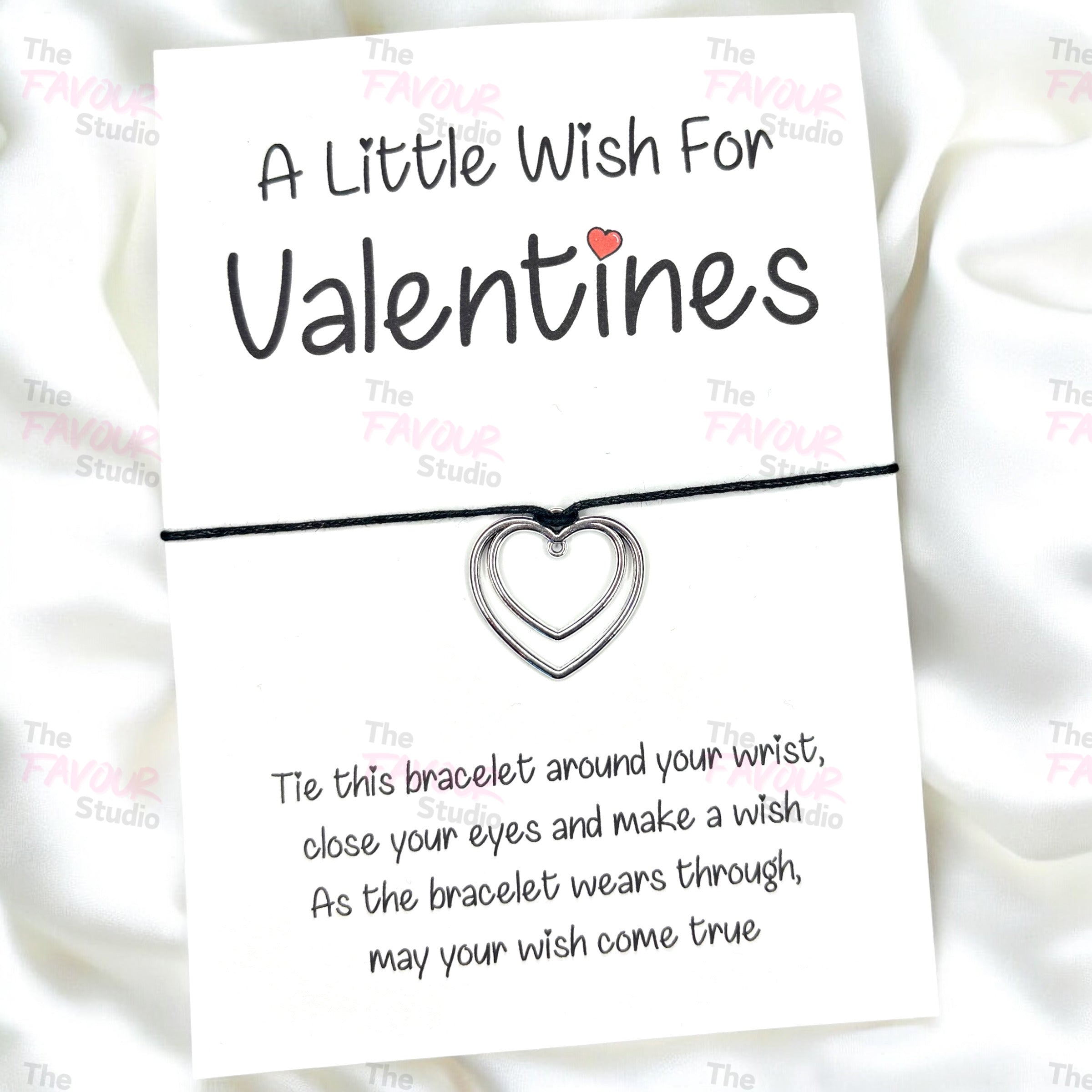 10 x 'A little wish for Valentines' Wish Bracelets - A6