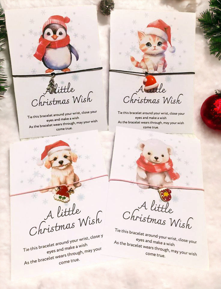 10 x Christmas wish bracelets