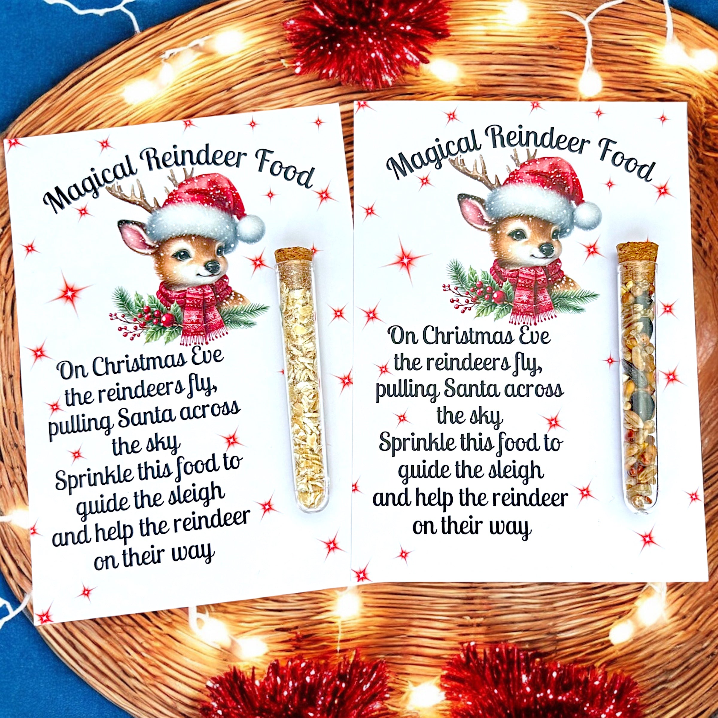 10 x Magical Reindeer Food Tubes (Choose from Oats or Seeds)