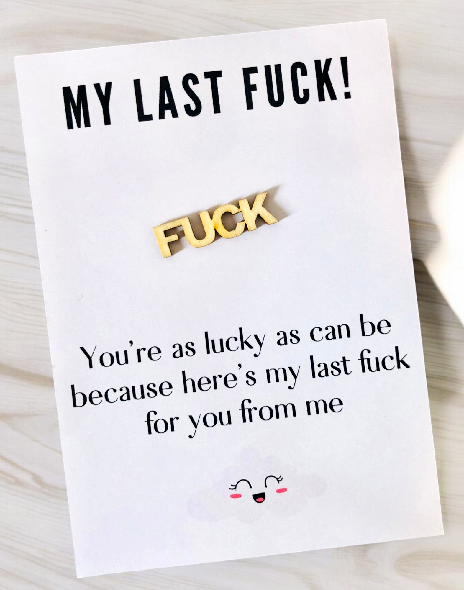 10 x 'My Last F*ck!' A6 Card