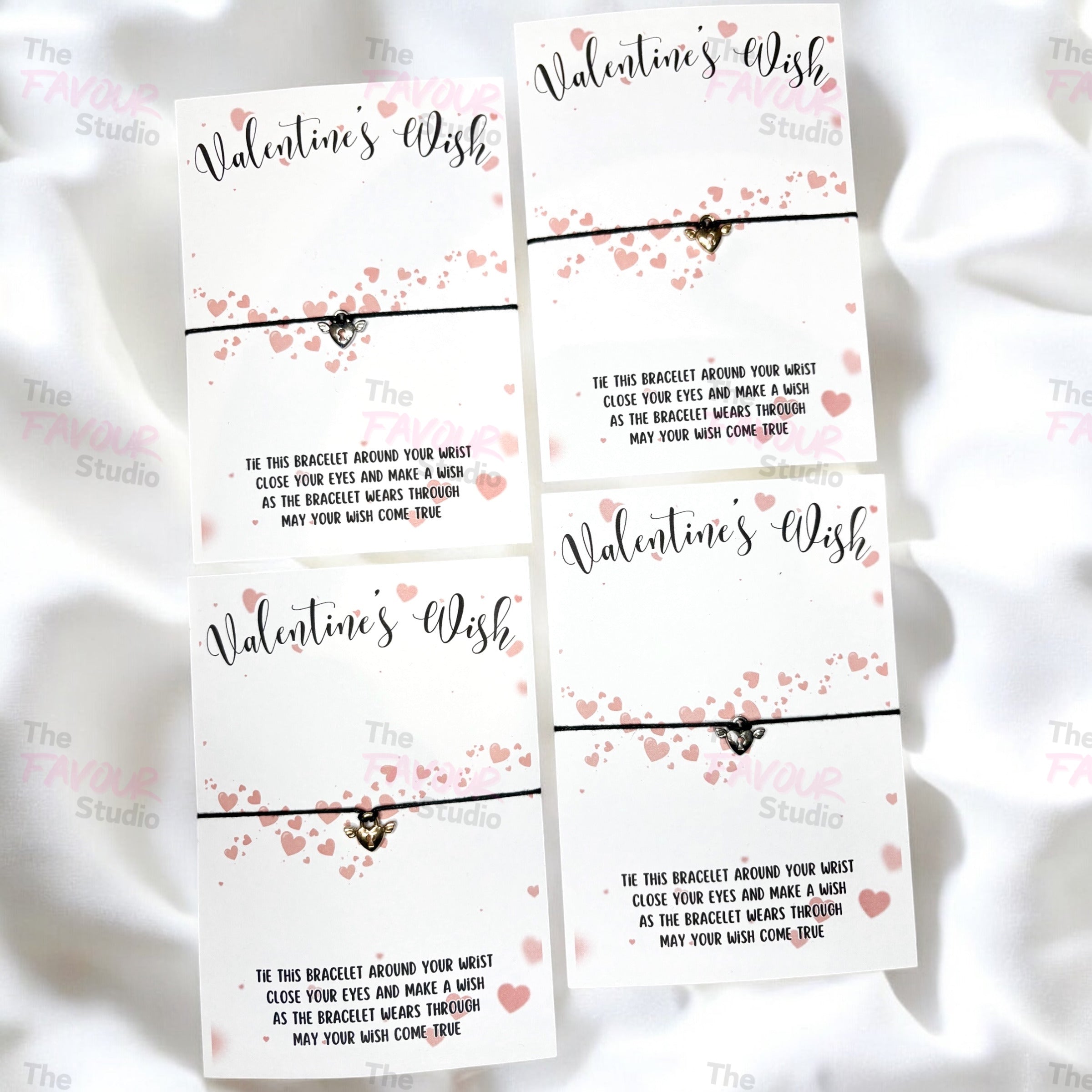 10 x 'Valentine's Wish' Wish Bracelets - A6