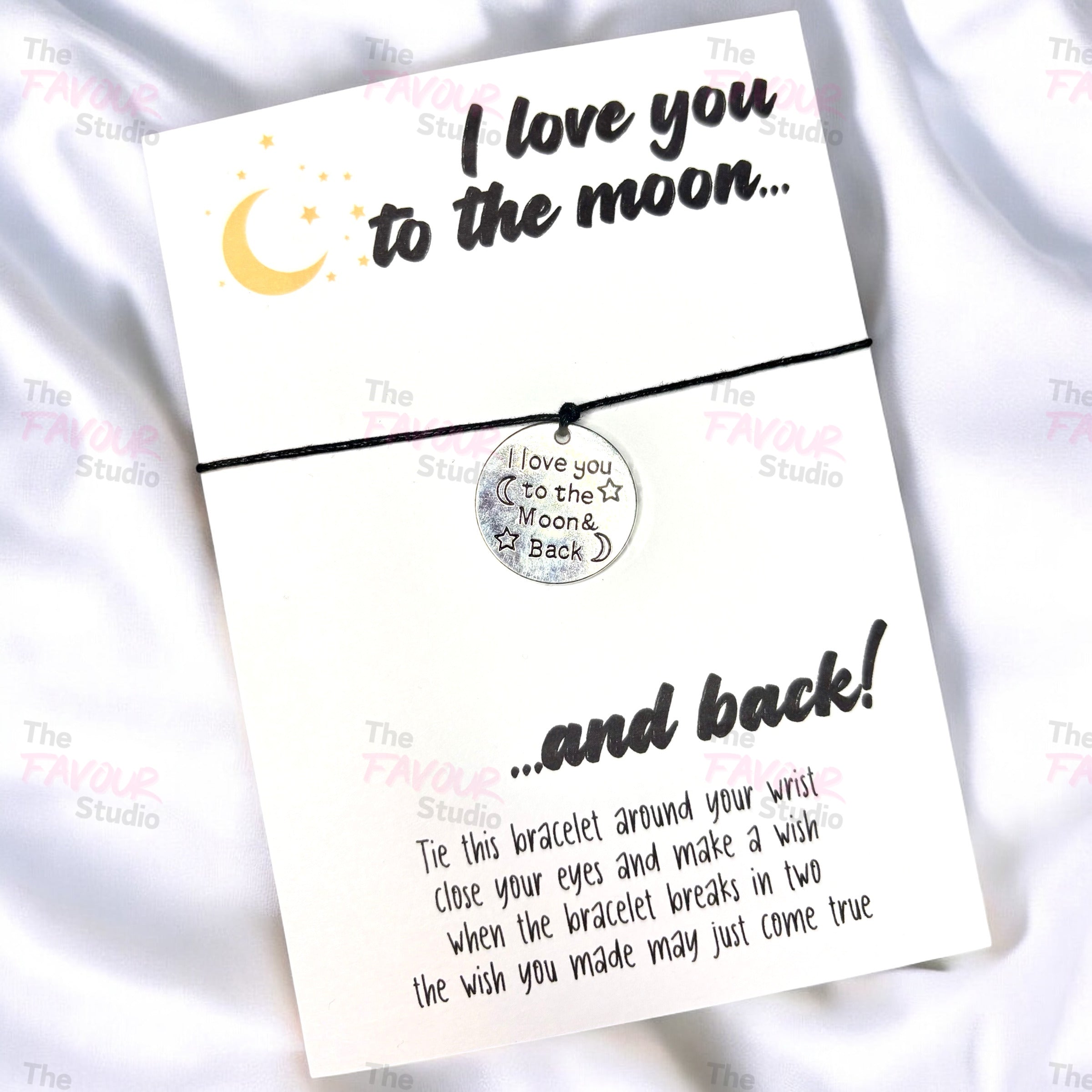 10 x 'I Love you to the moon' Bracelets - A6