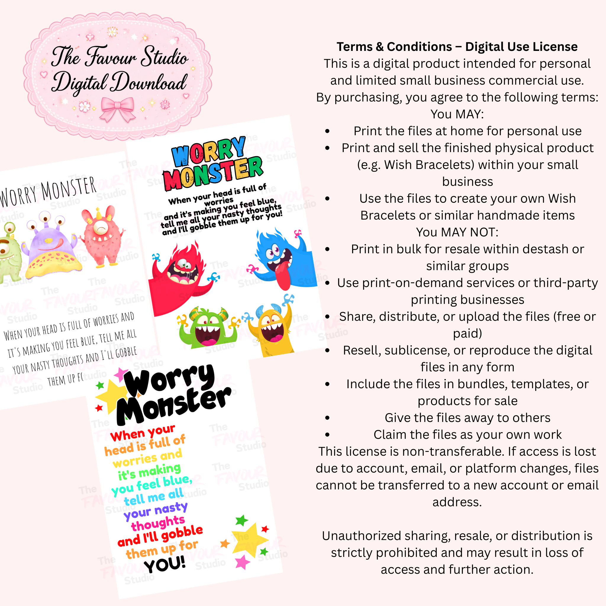 DIGITAL TFS - Worry Monsters