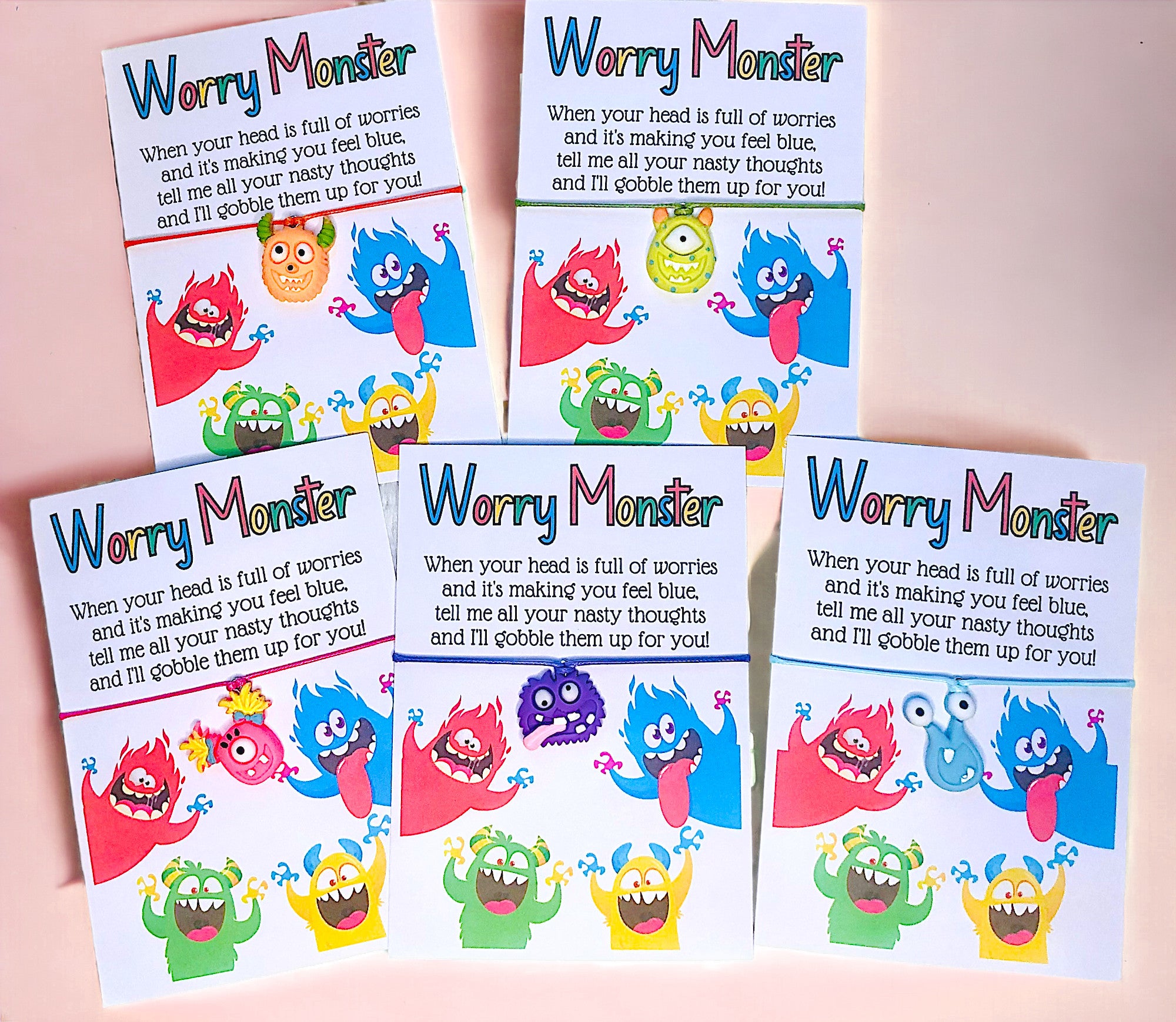 10 x Worry Monster Bracelets