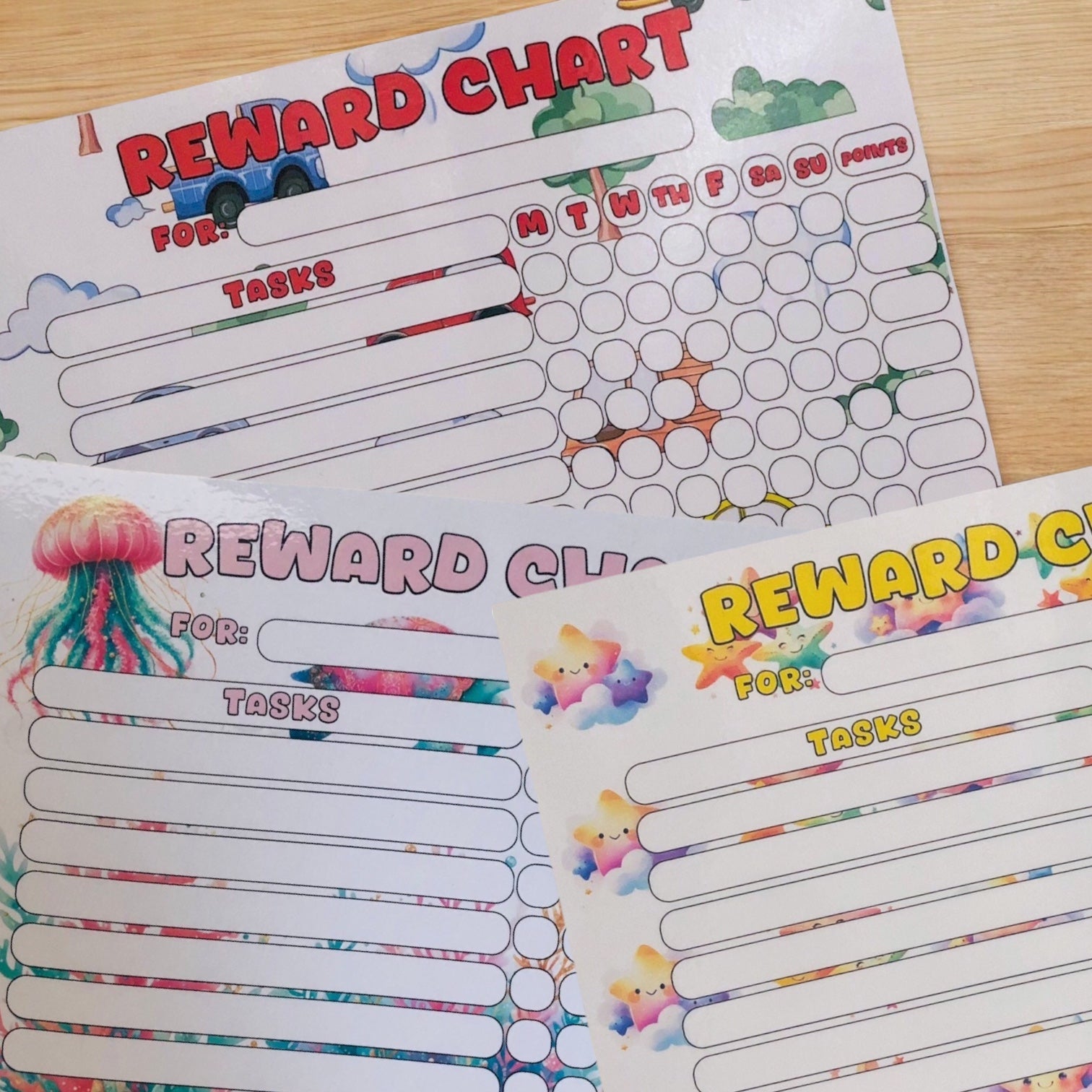 10 x A4 Reward Charts Laminated (Batch 1)