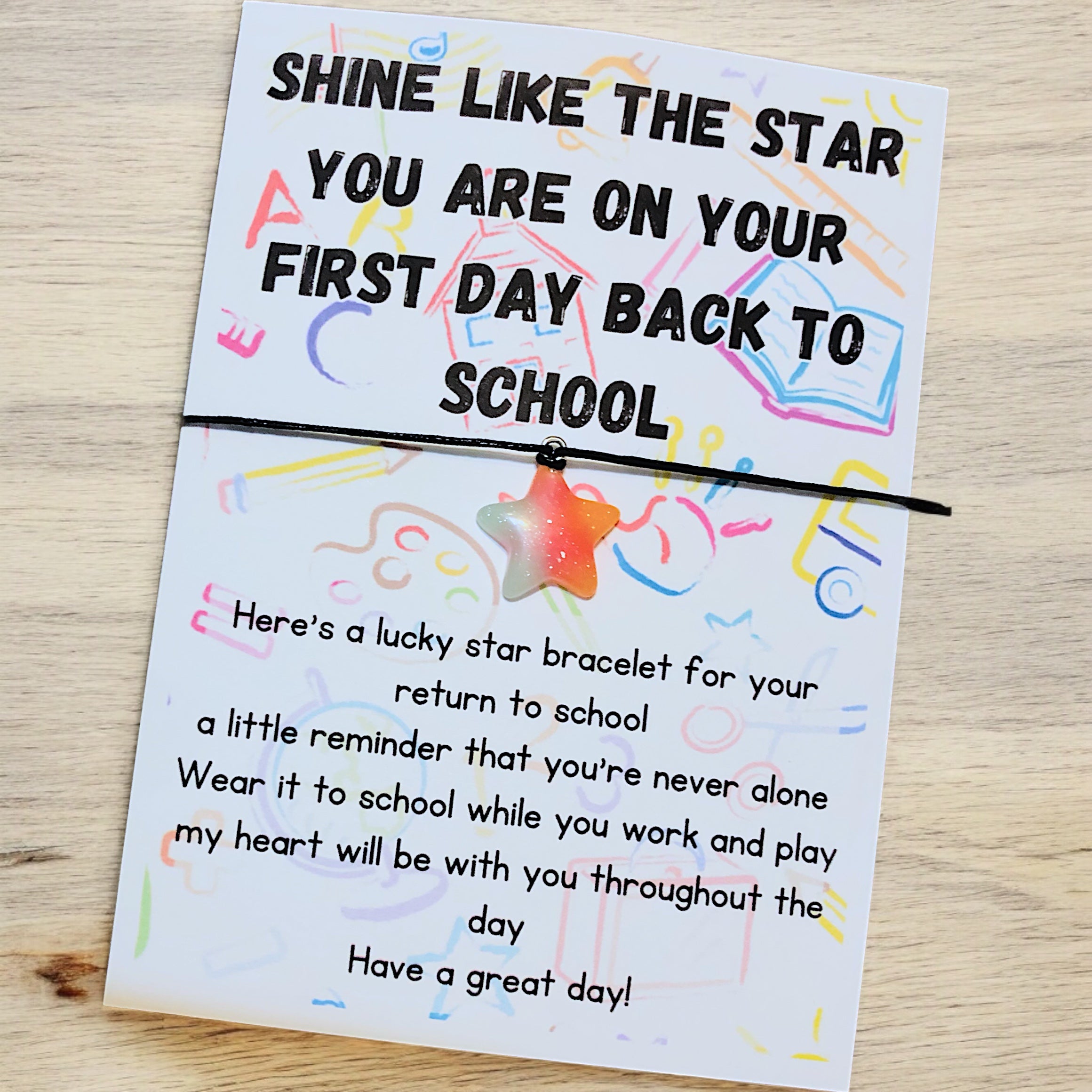 10 x Back to school Star Bracelet