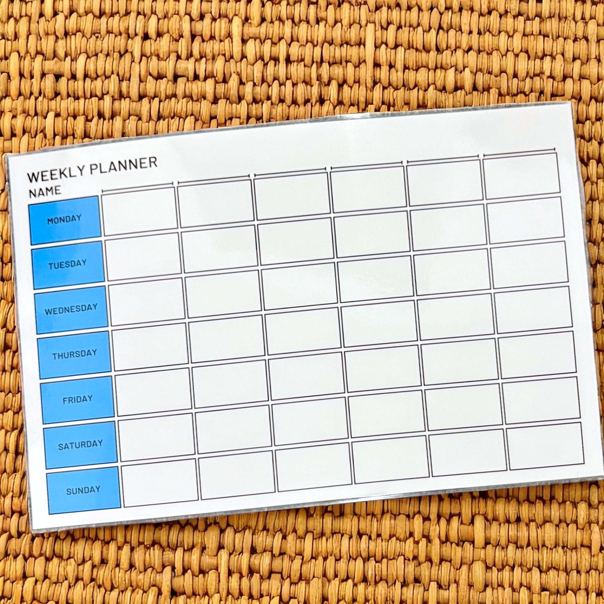 10 x Weekly Planner Laminated - A4