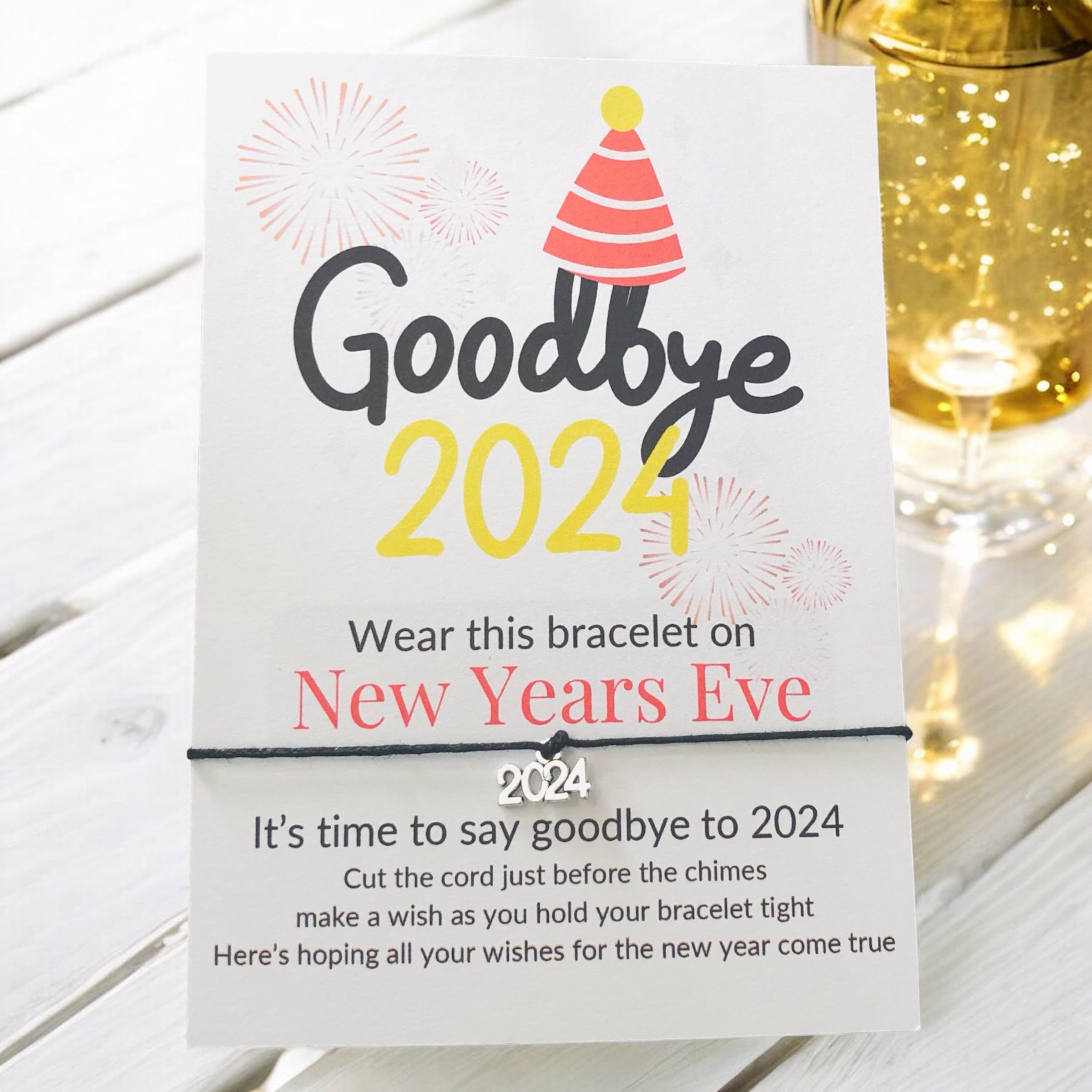 10 x Goodbye 2024 New Year Bracelets