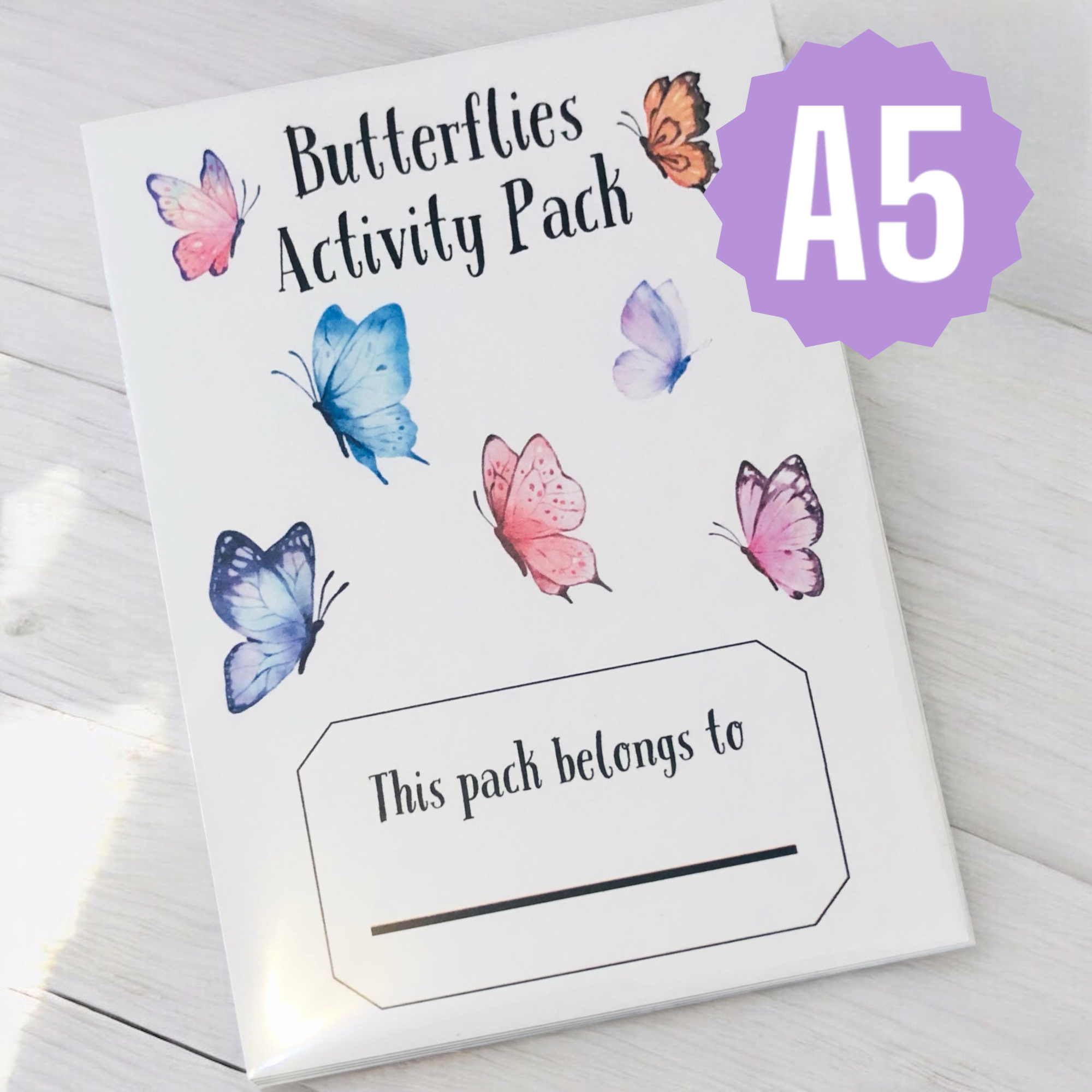 10 x A5 Butterfly Activity Packs