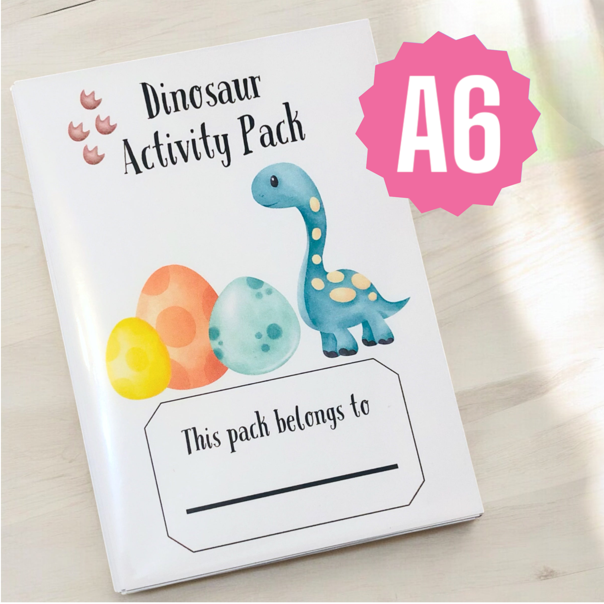 10 x A6 Dinosaur Activity Packs