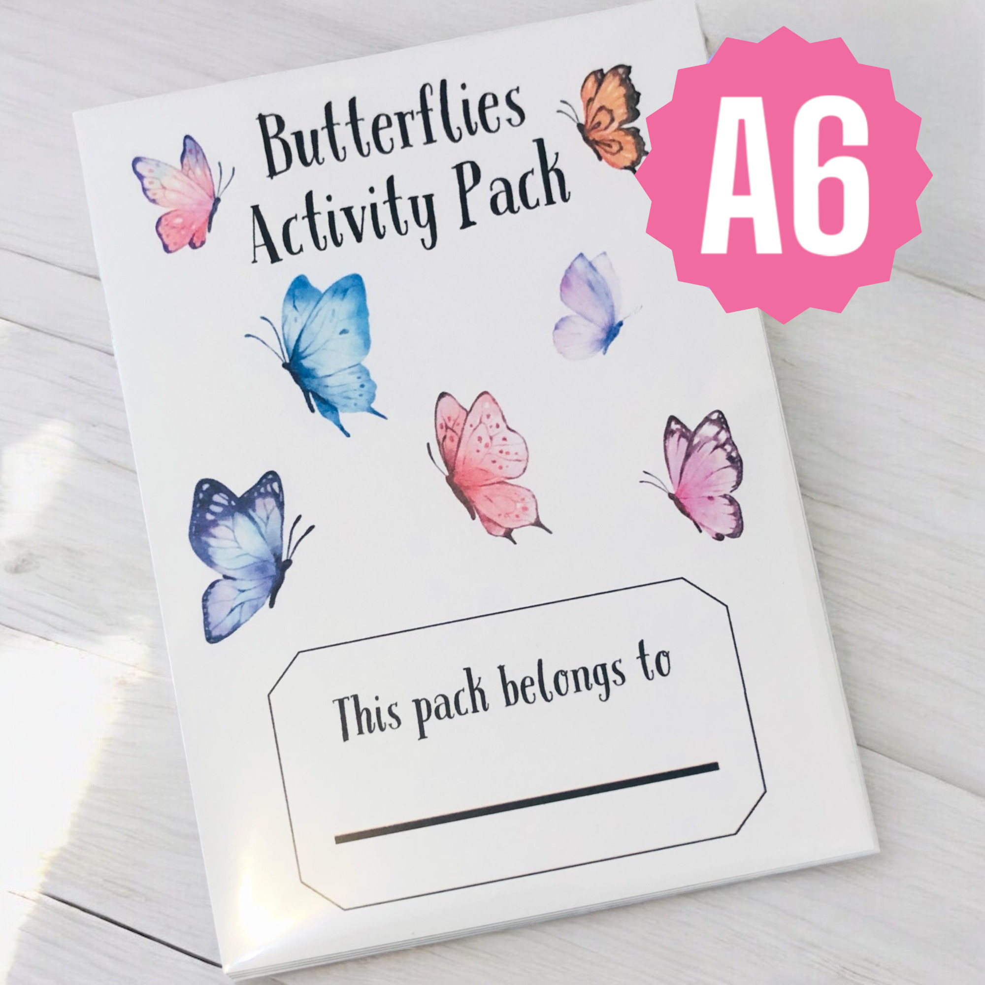 10 x A6 Butterfly Activity Packs