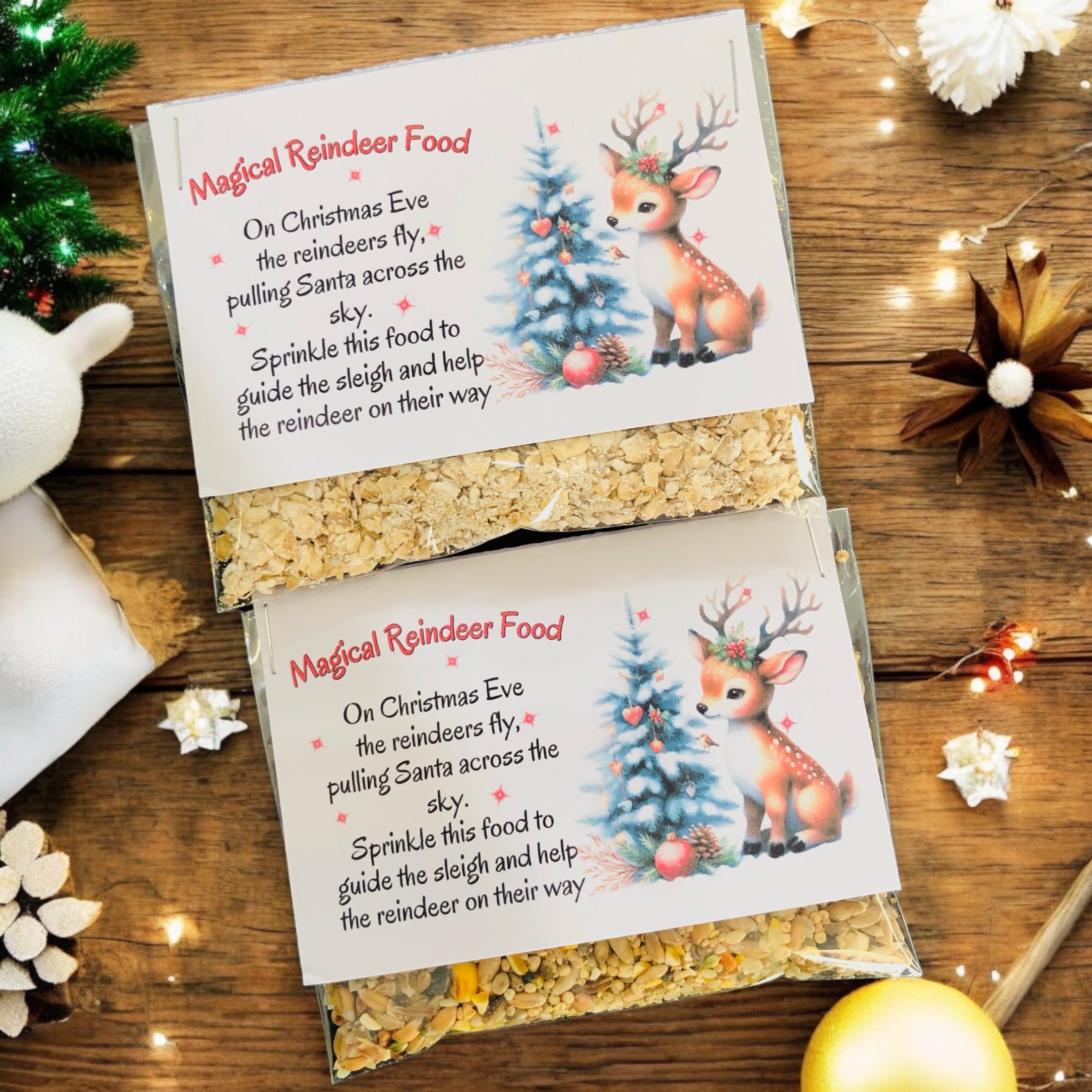 10 x Magical Reindeer Food Packets (Choose from Oats or Seeds)