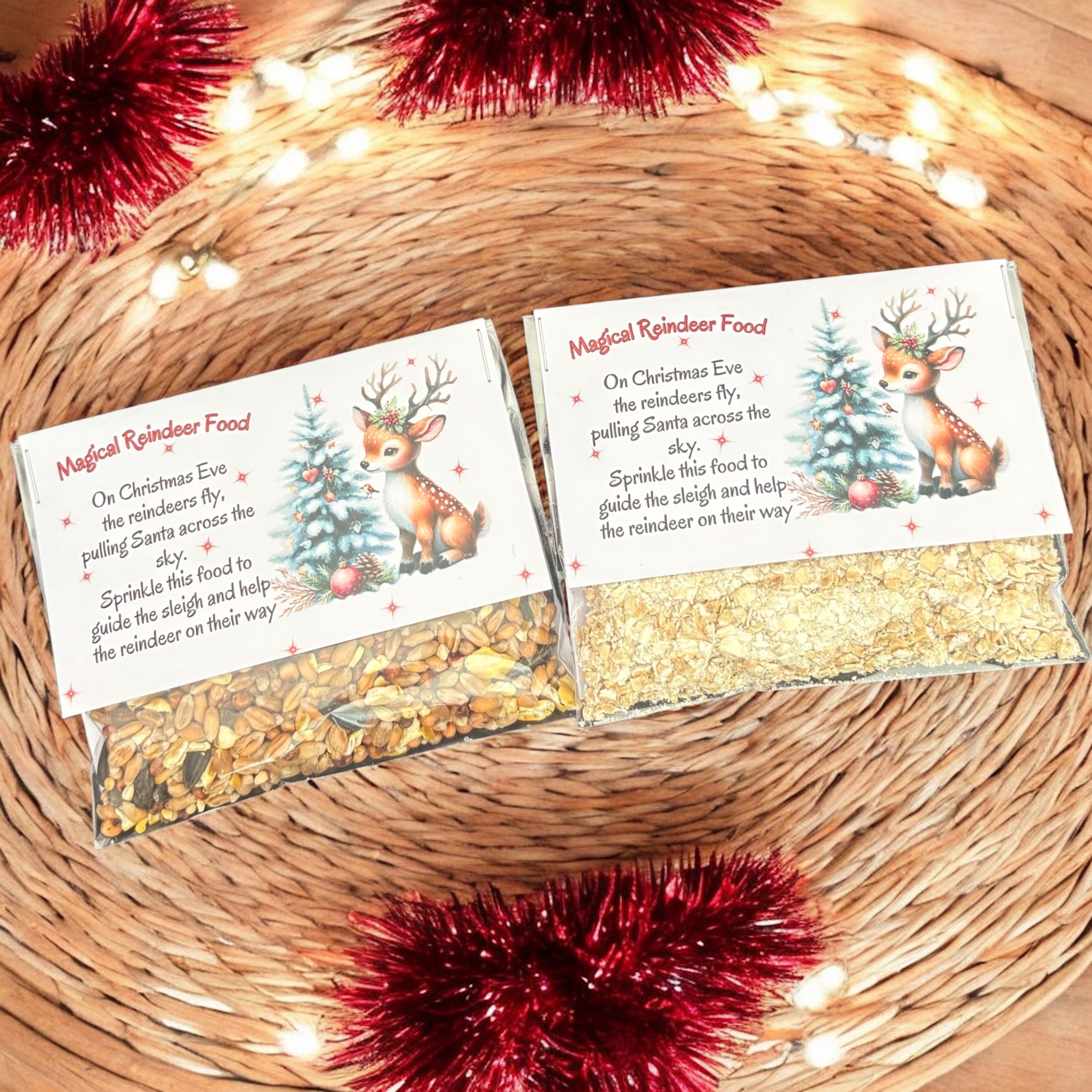 10 x Magical Reindeer Food Packets (Choose from Oats or Seeds)