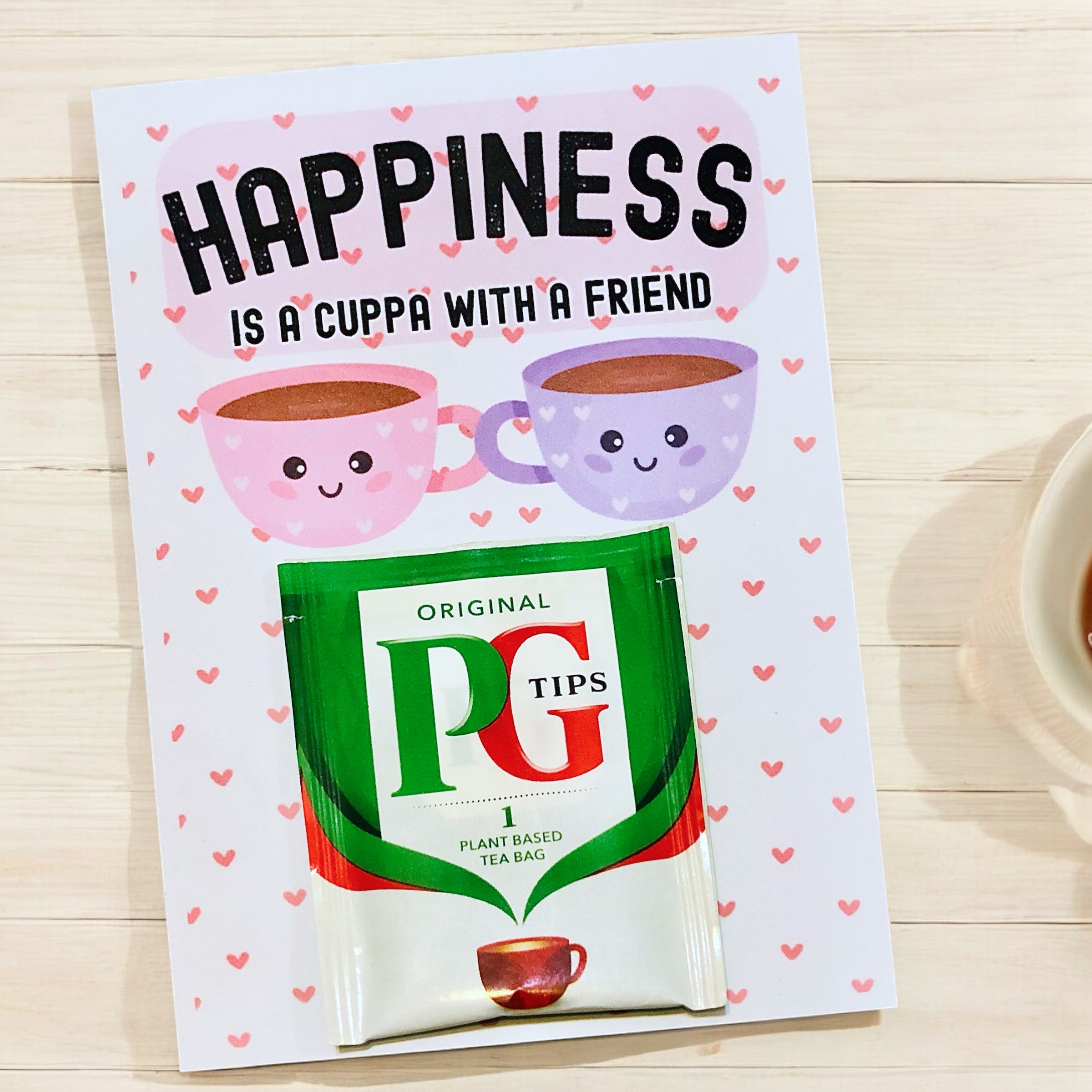 10 x 'Happiness - Cuppa with a friend' Tea Bags