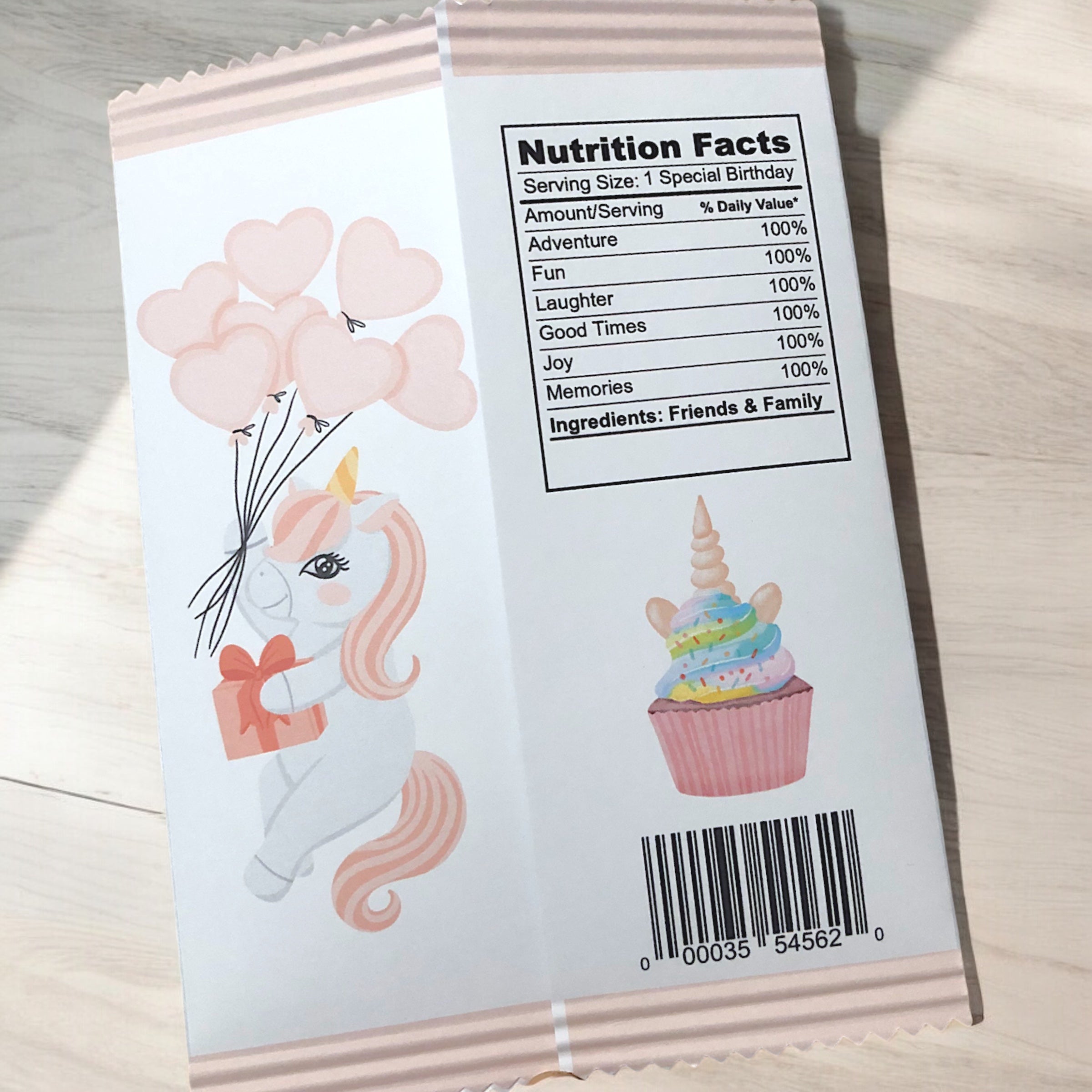 10 x Unicorn 'Happy Birthday' Favour Packets (Empty & Unsealed)