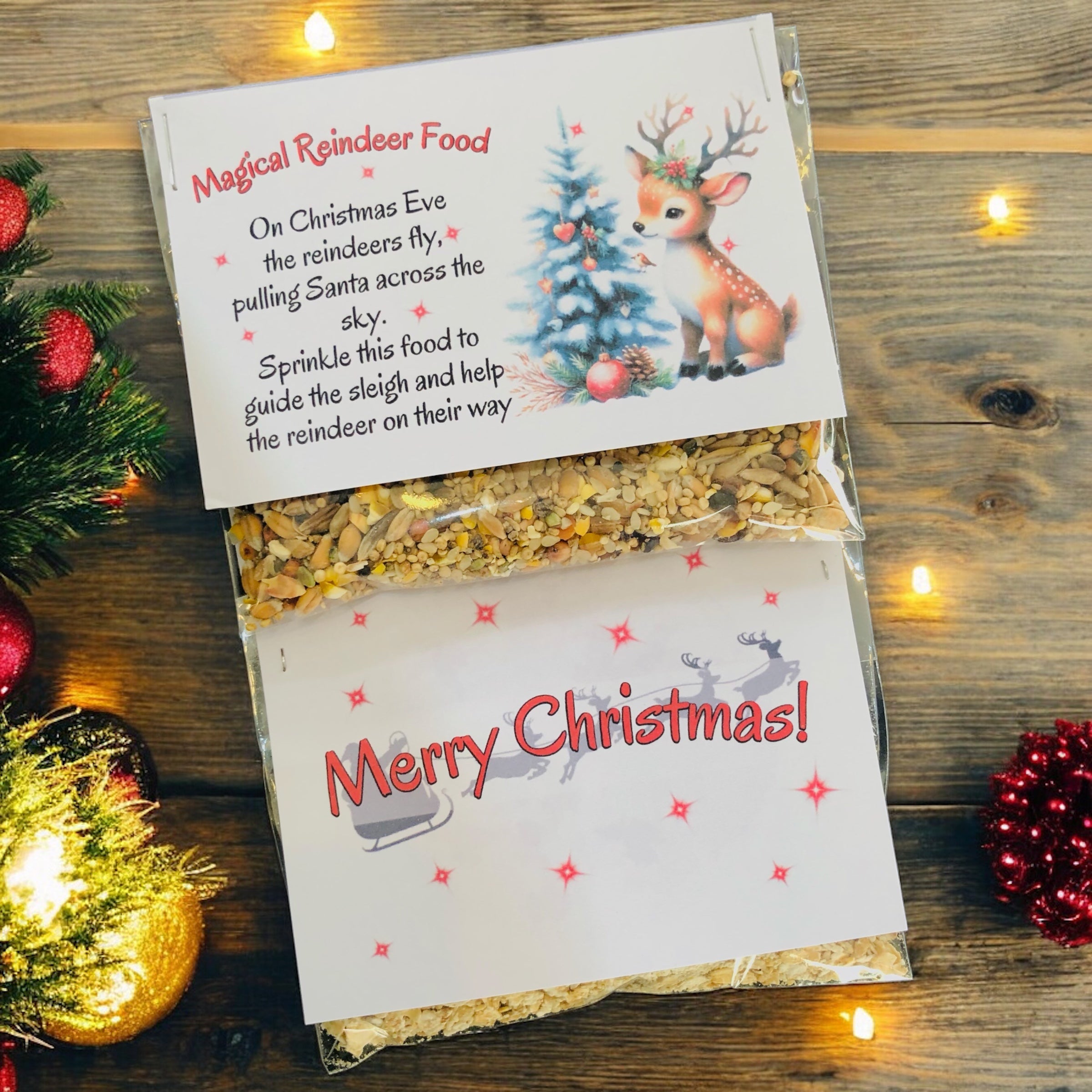 10 x Magical Reindeer Food Packets (Choose from Oats or Seeds)