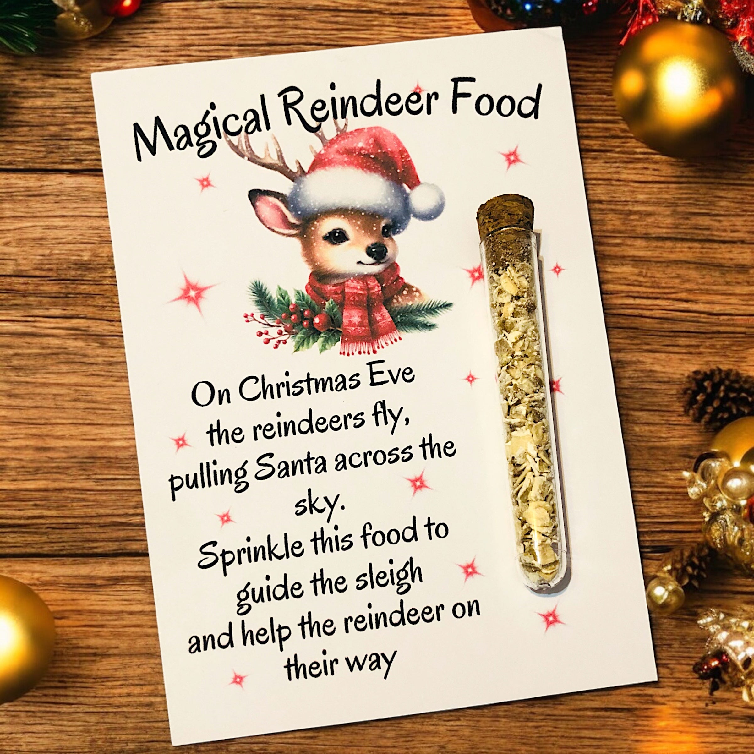 10 x Magical Reindeer Food Tubes (Choose from Oats or Seeds)