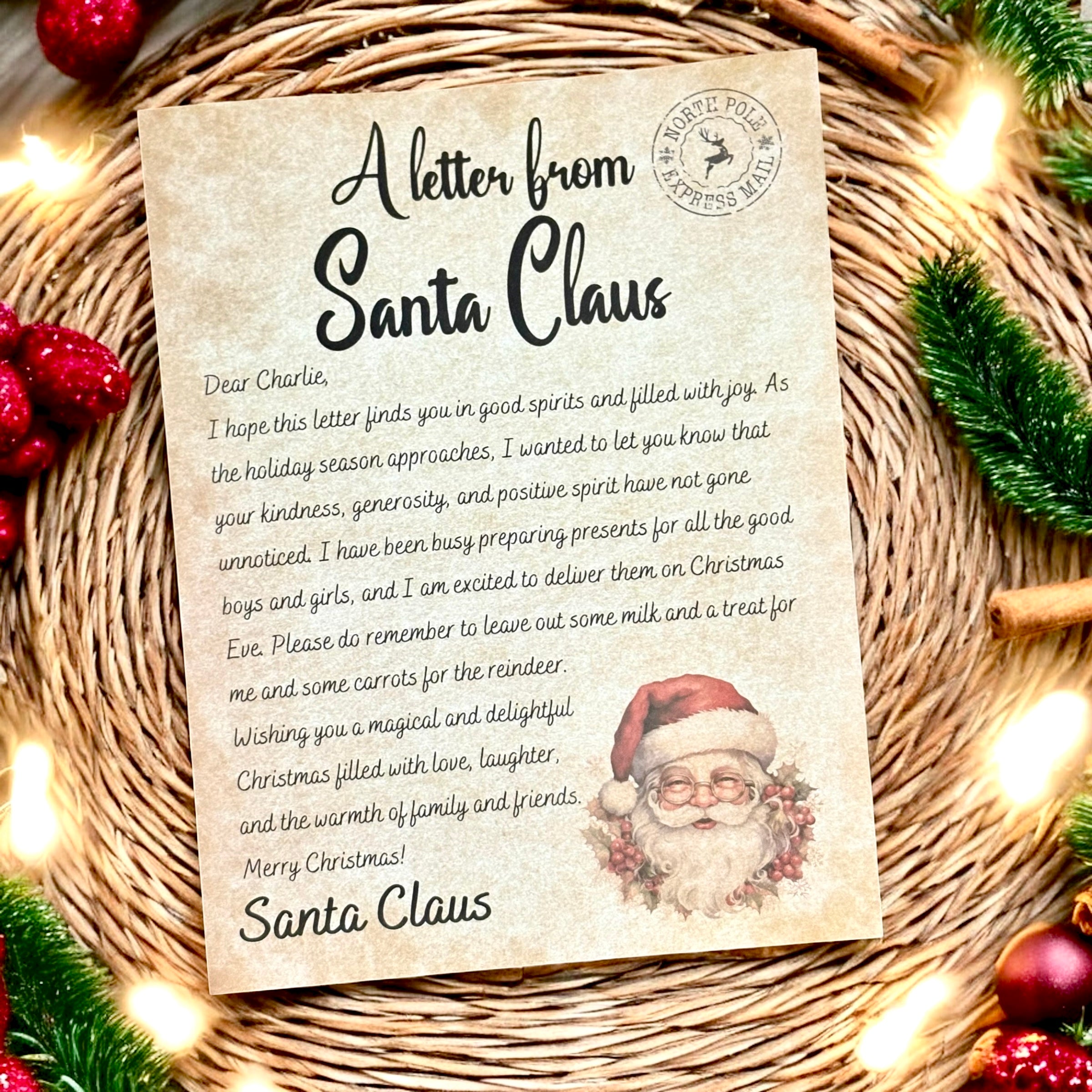 10 x 'A Letter From Santa' - A4