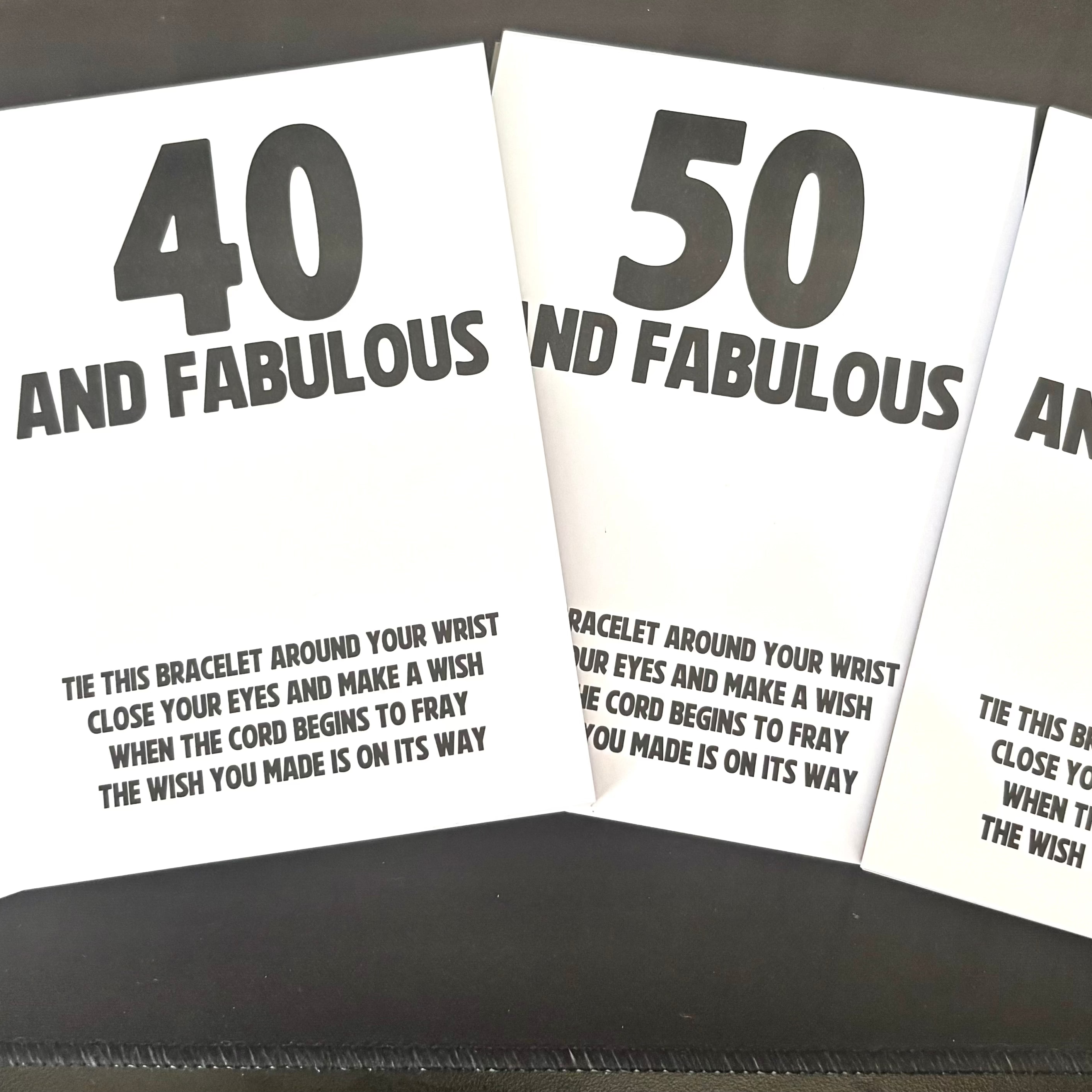 48 x A6 Birthday Fabulous - BACKING CARD ONLY