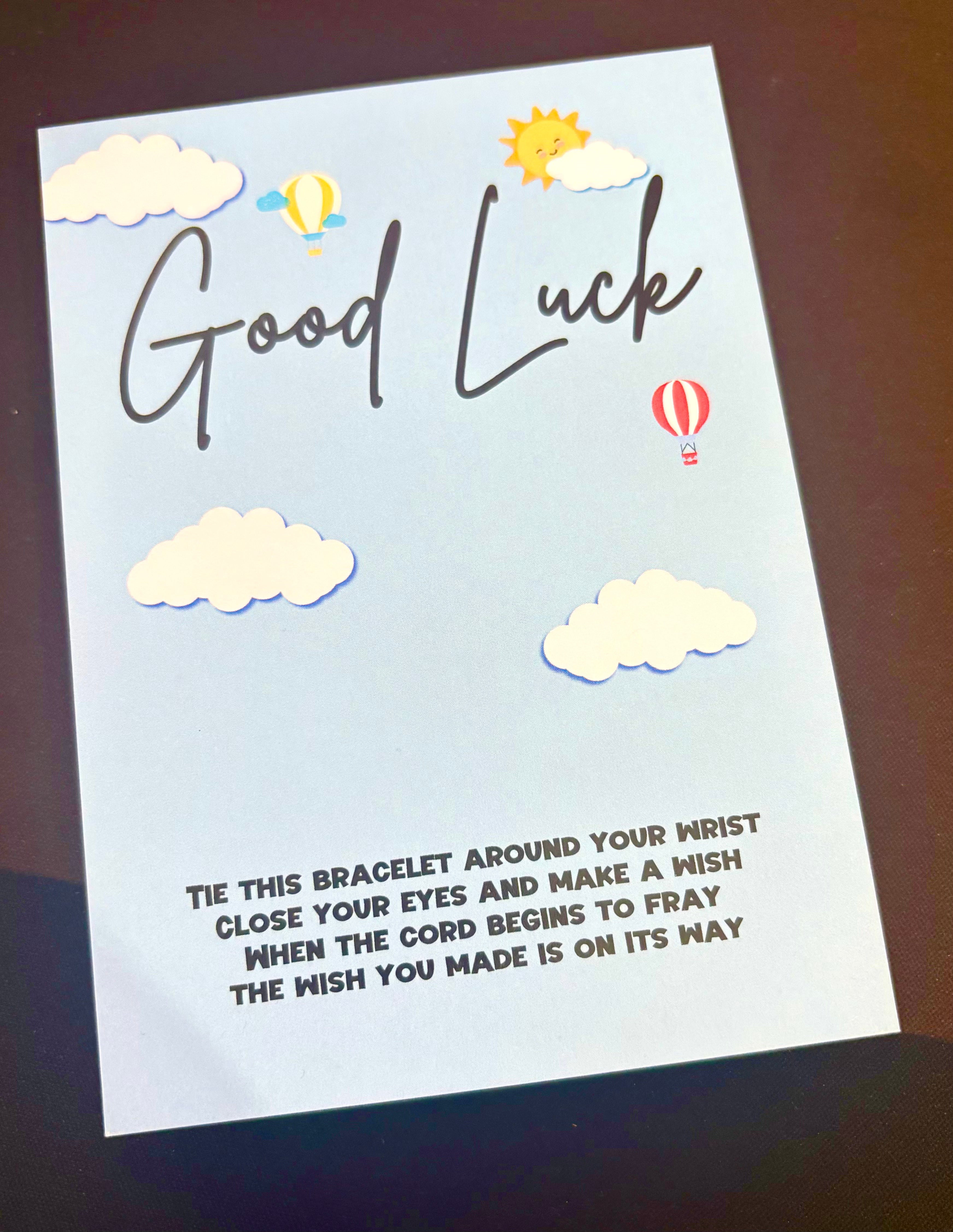 58 x A6 Good luck (blue) - BACKING CARD ONLY