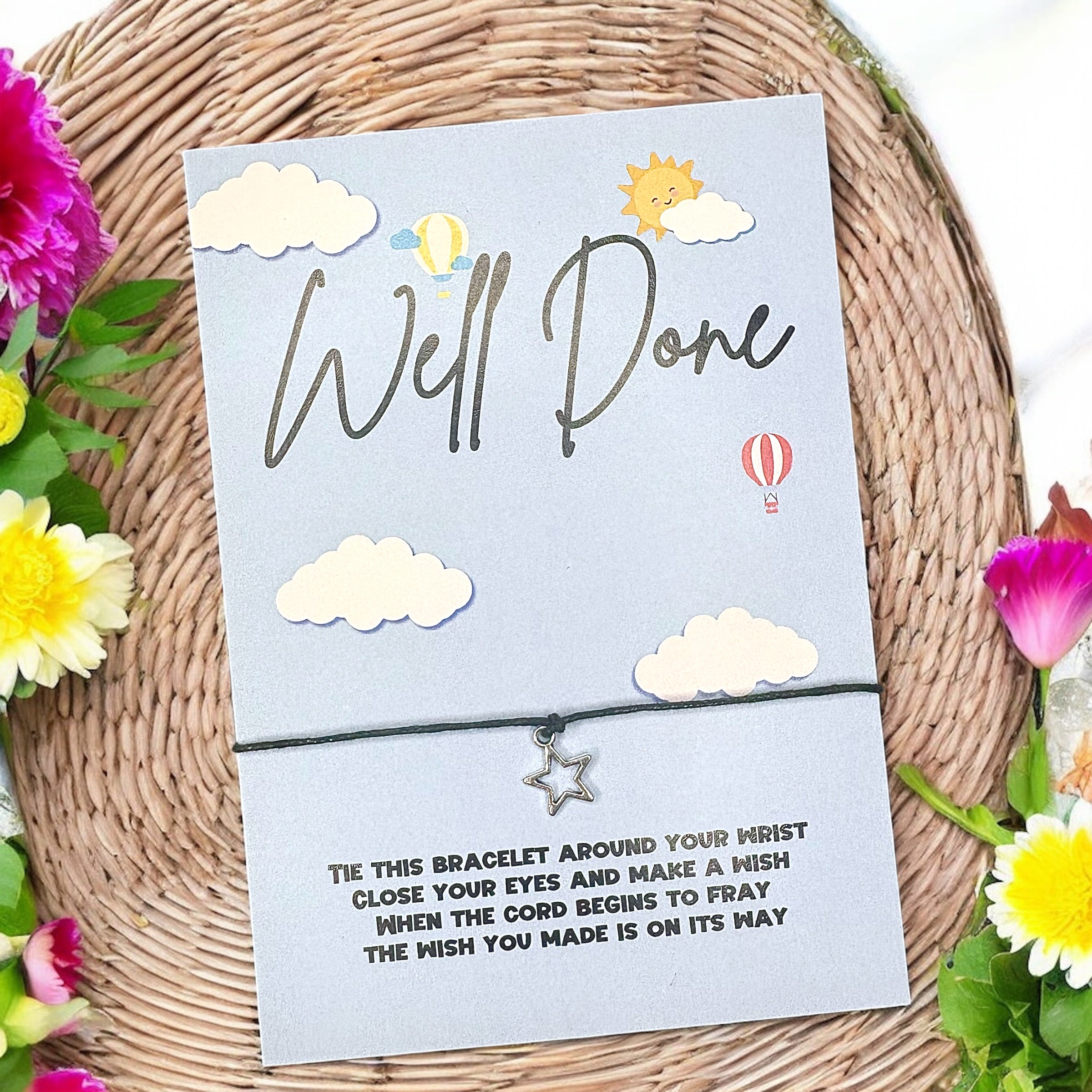 10 x Well Done 'Blue' - Bracelets - Star Charm - A6