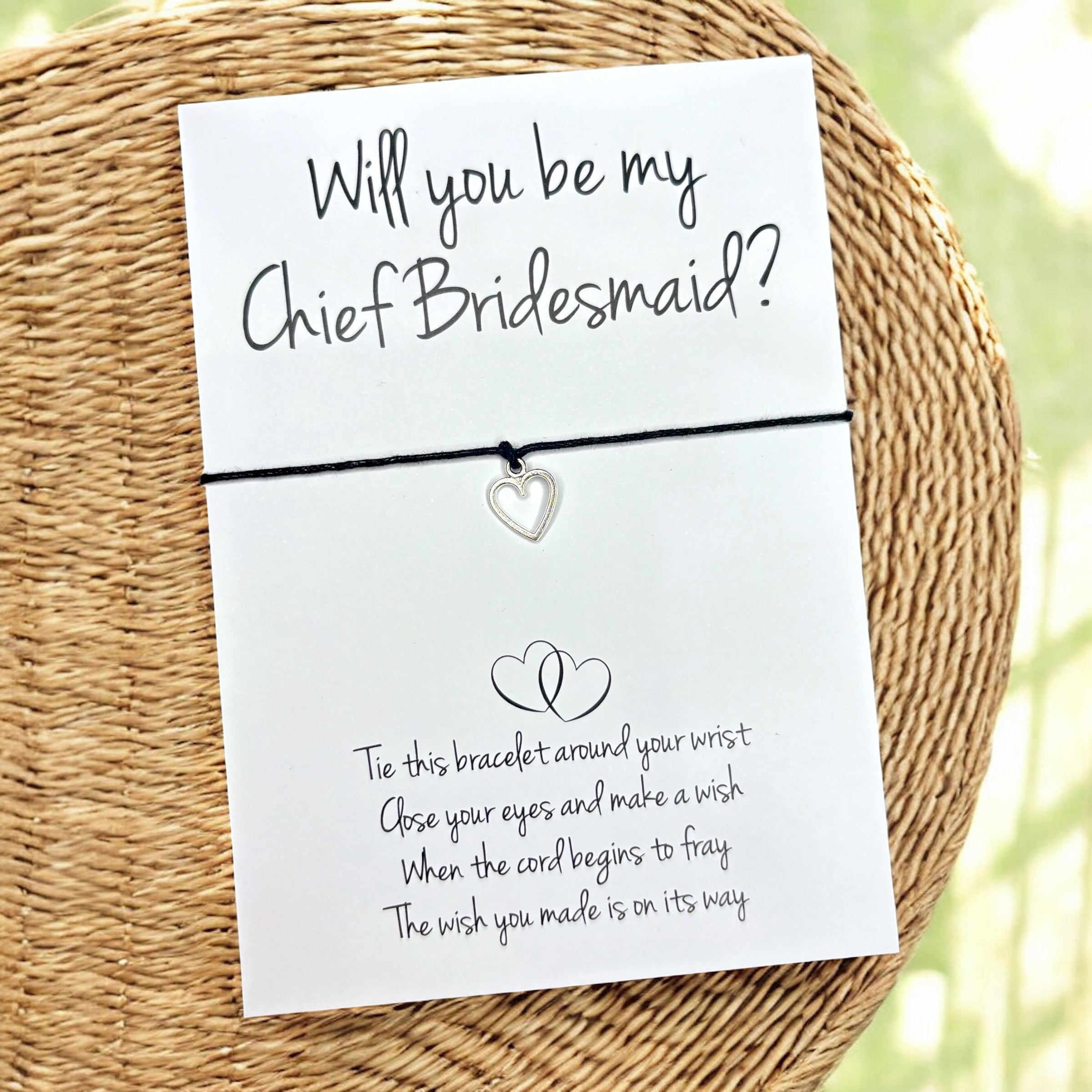 10 x Will you be my... Wedding - Bracelets - Star / Heart Charm - A6