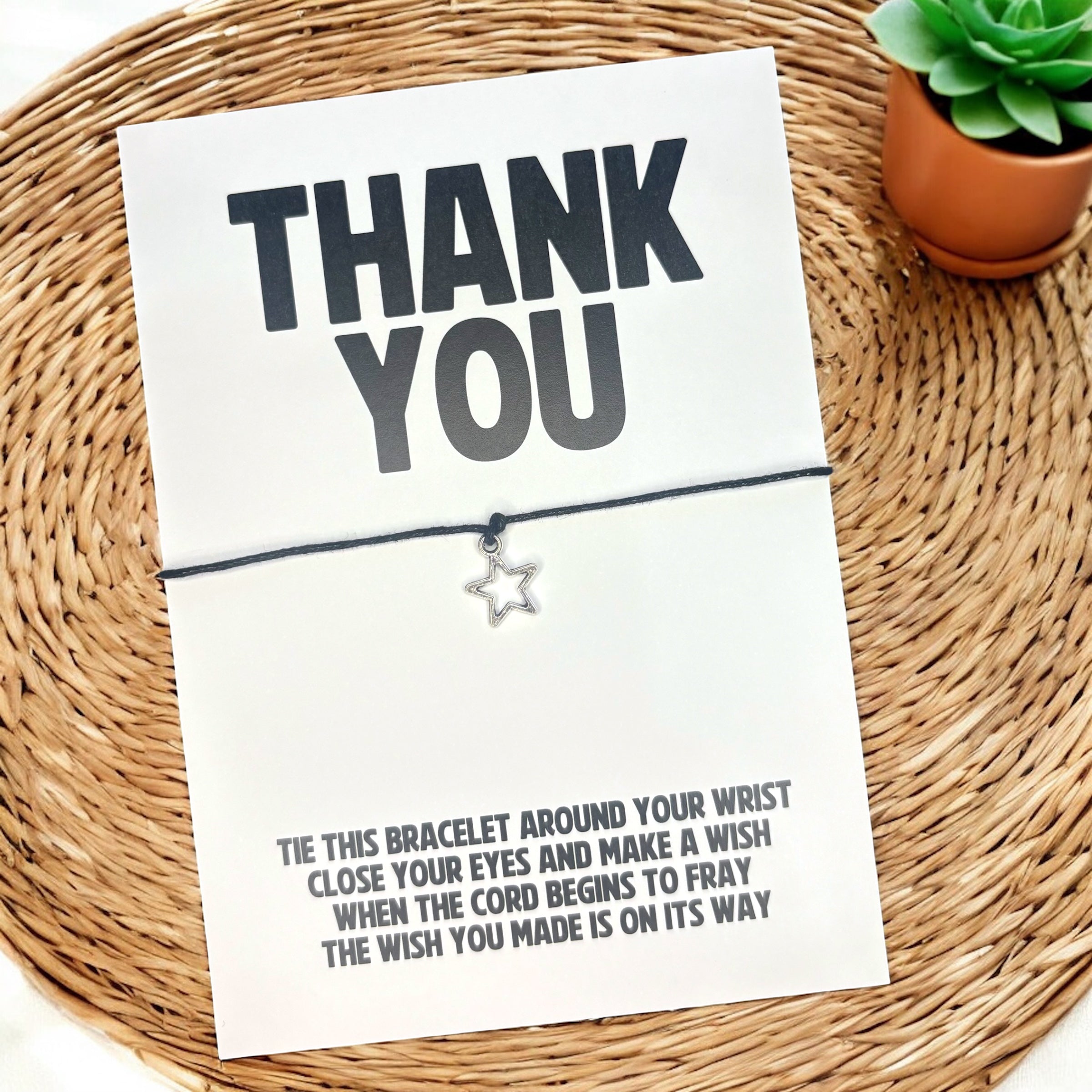 10 x 'Thank You' Bracelets - A6