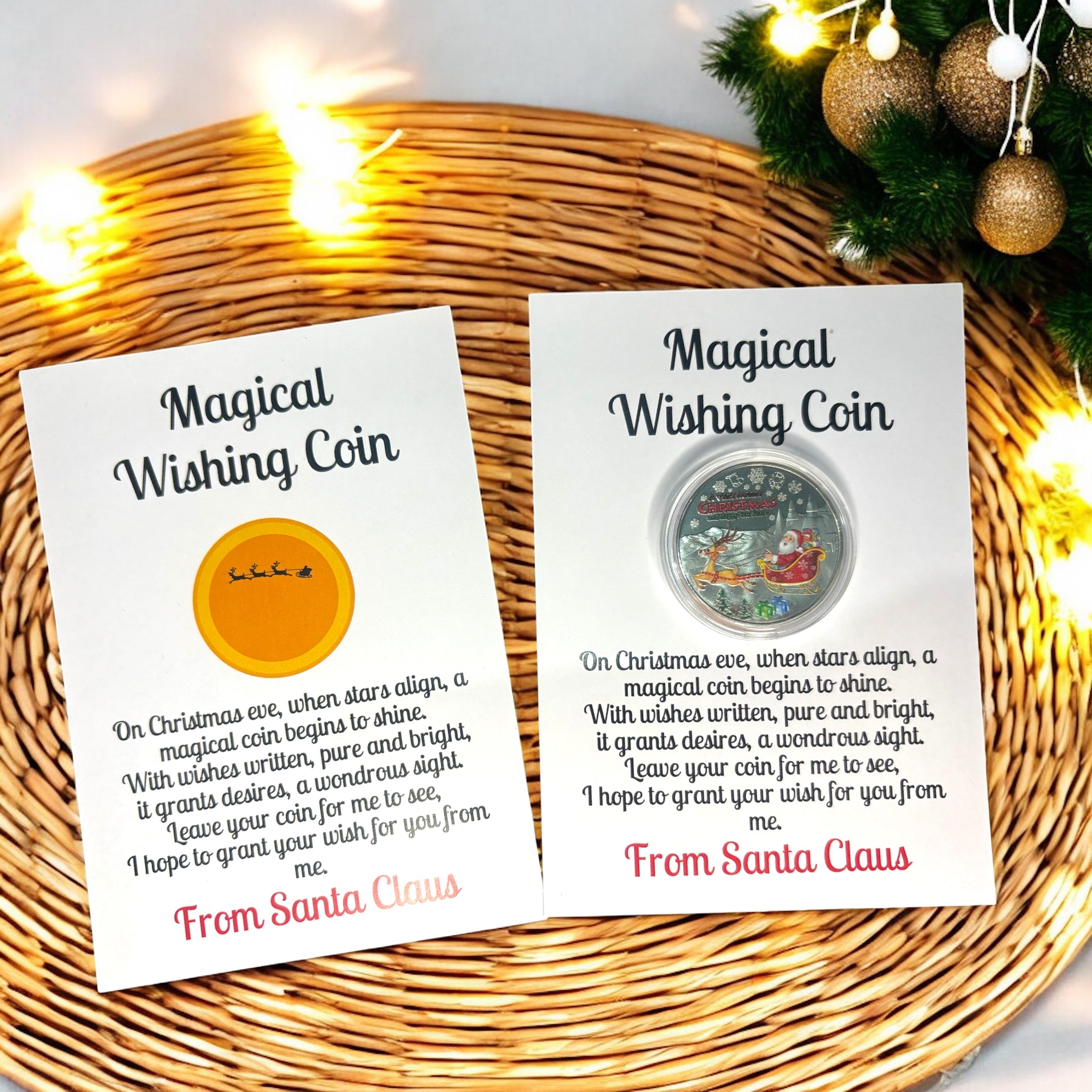 10 x Christmas Magical Wishing Coin - A6