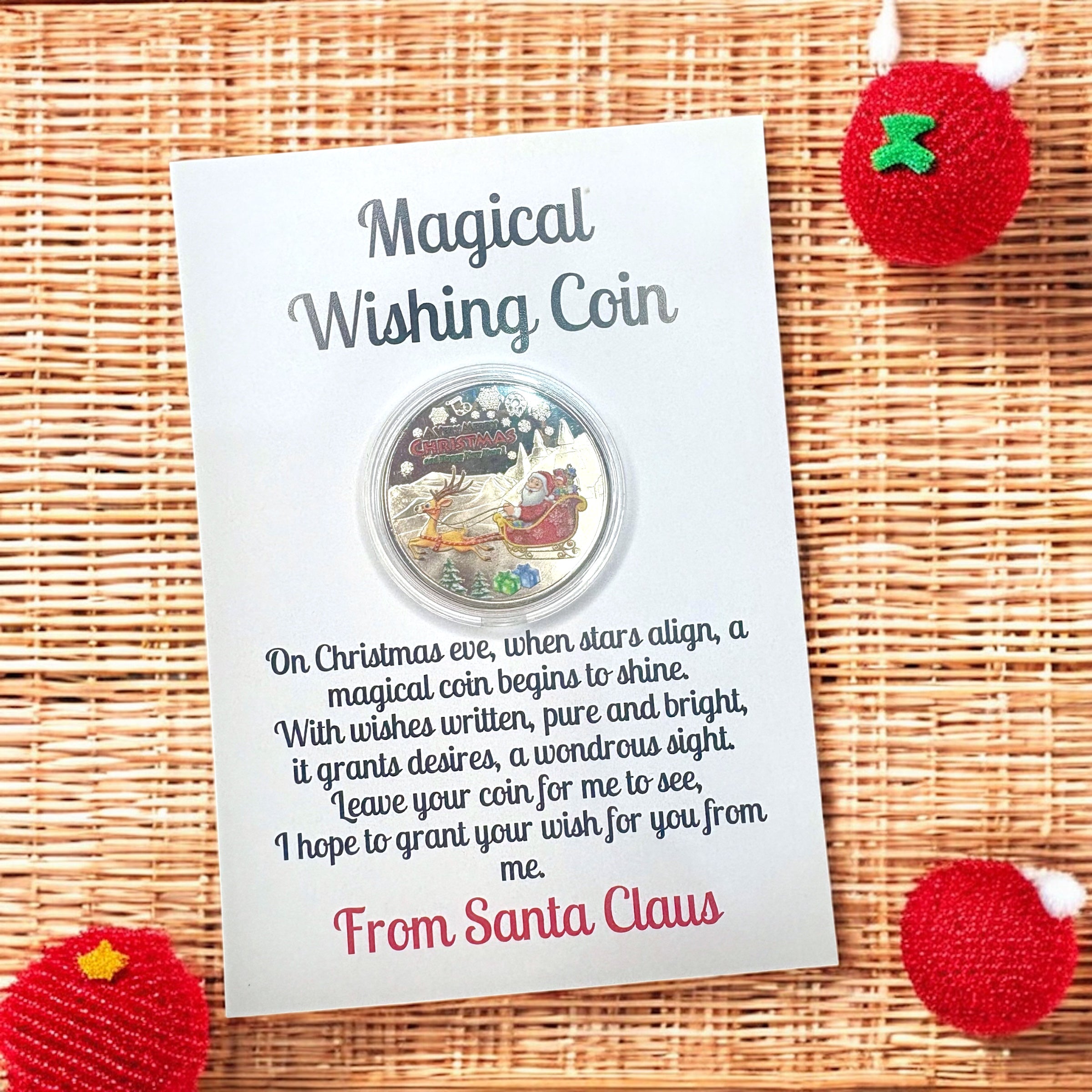 10 x Christmas Magical Wishing Coin - A6
