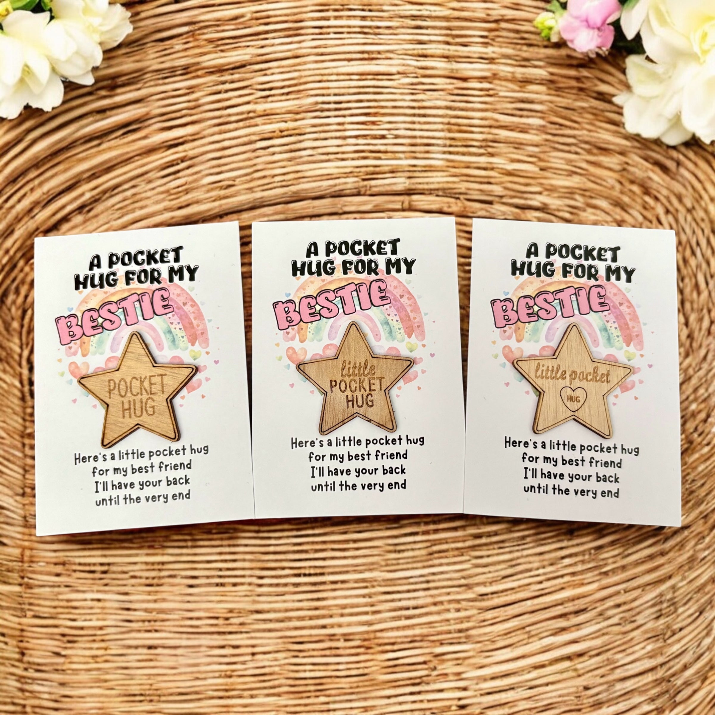 10 x 'Bestie' Pocket Hugs - A7