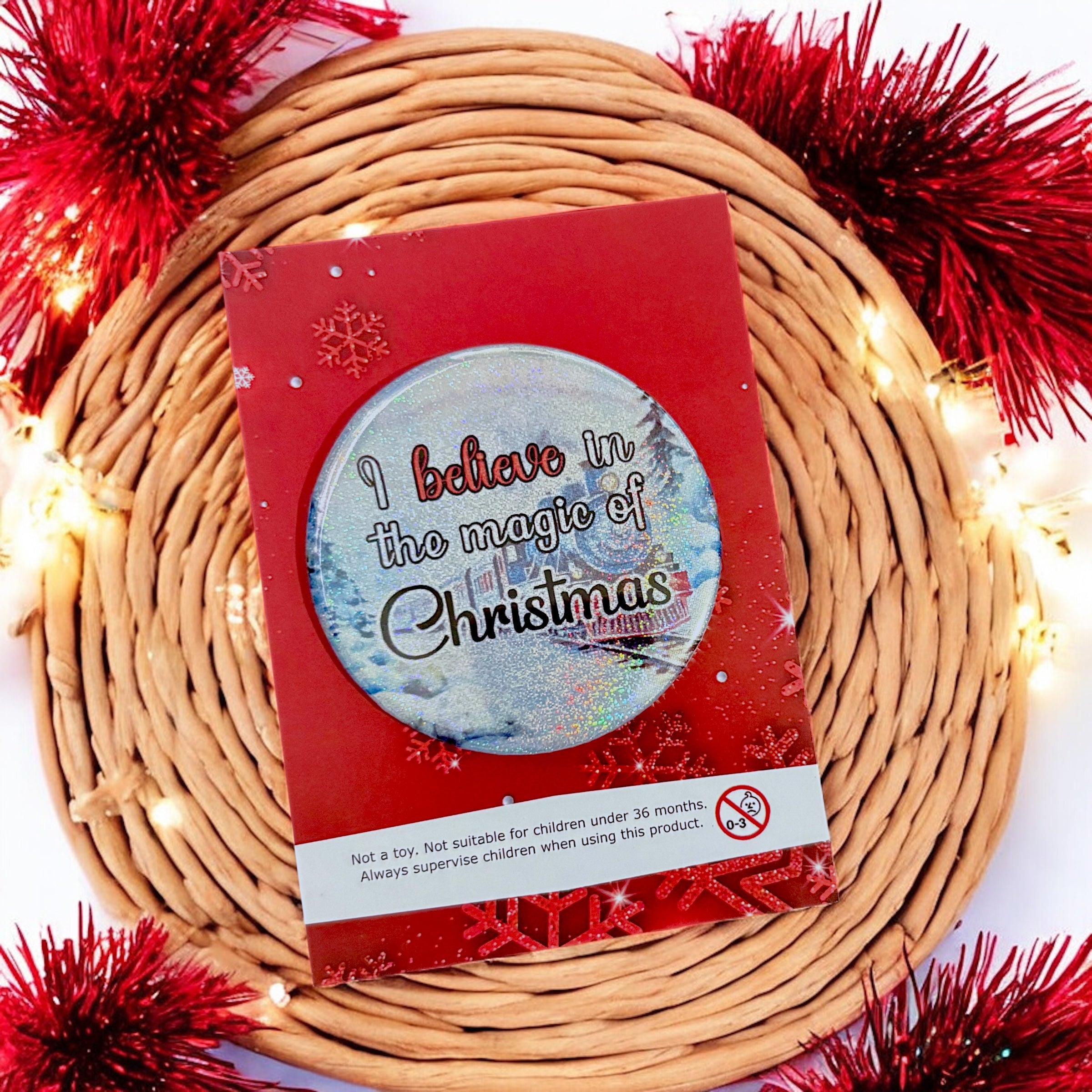 10 x 'I Believe In The Magic Of Christmas' Badges - 58mm Badges - A7