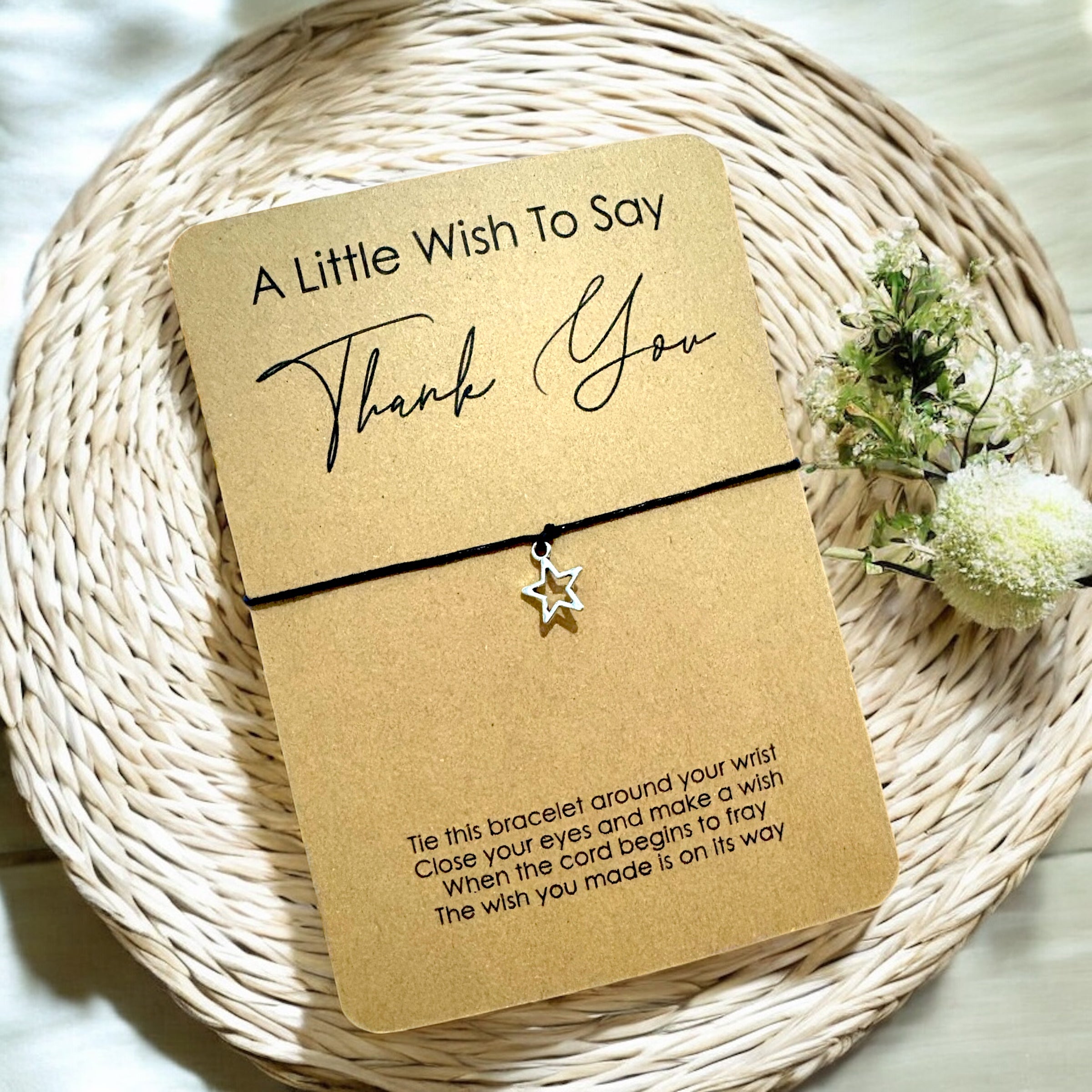 5 x 'Little Wish To Say 'Thank You' Bracelets - A6