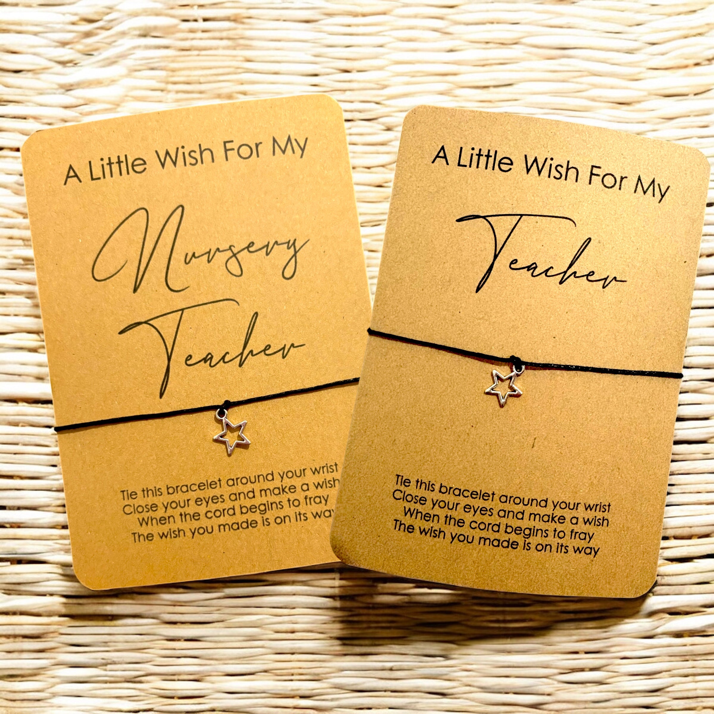 5 x Teaching - 'A Little Wish For My' Bracelets - A6