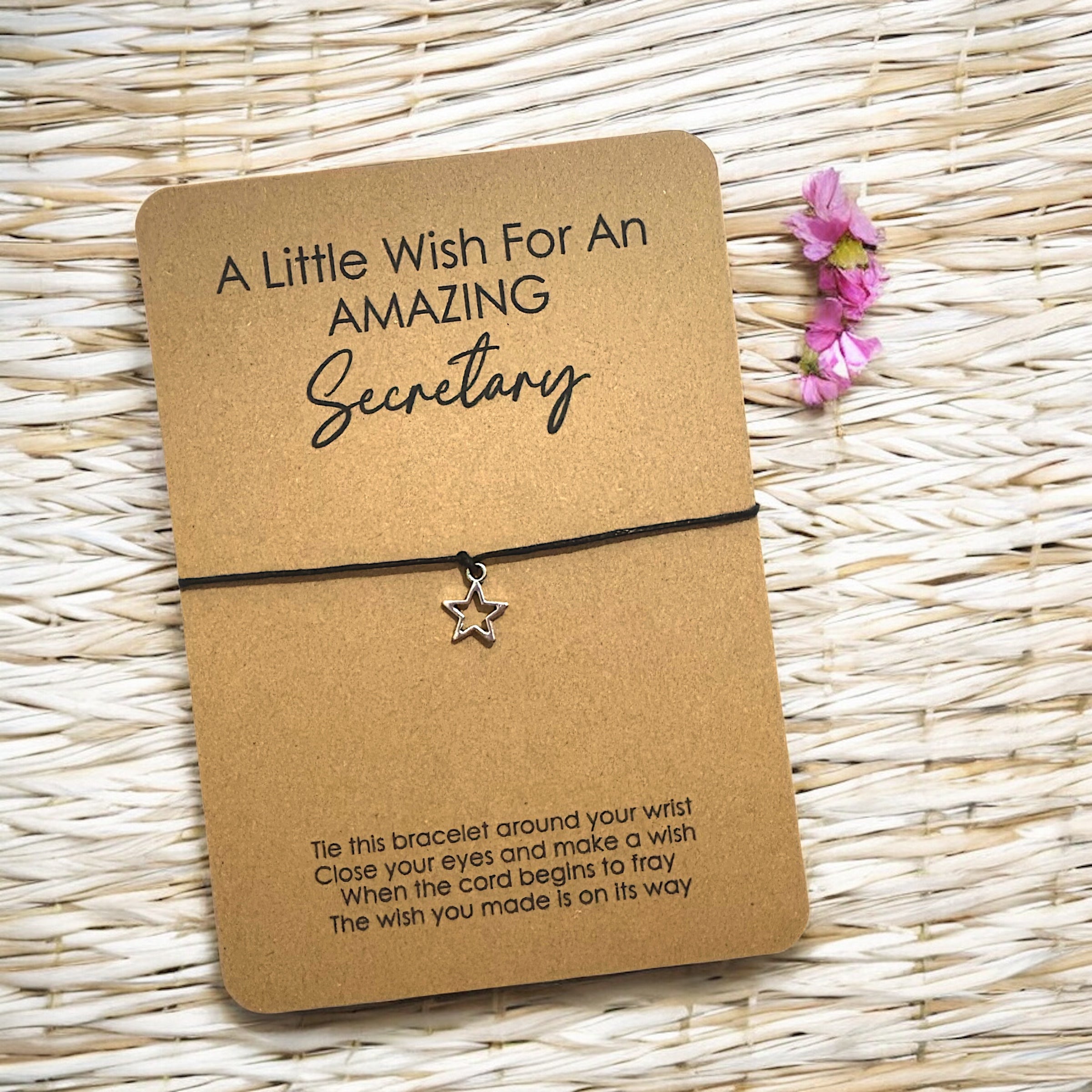 5 x Job Title - 'A Little Wish For My' Bracelets - A6