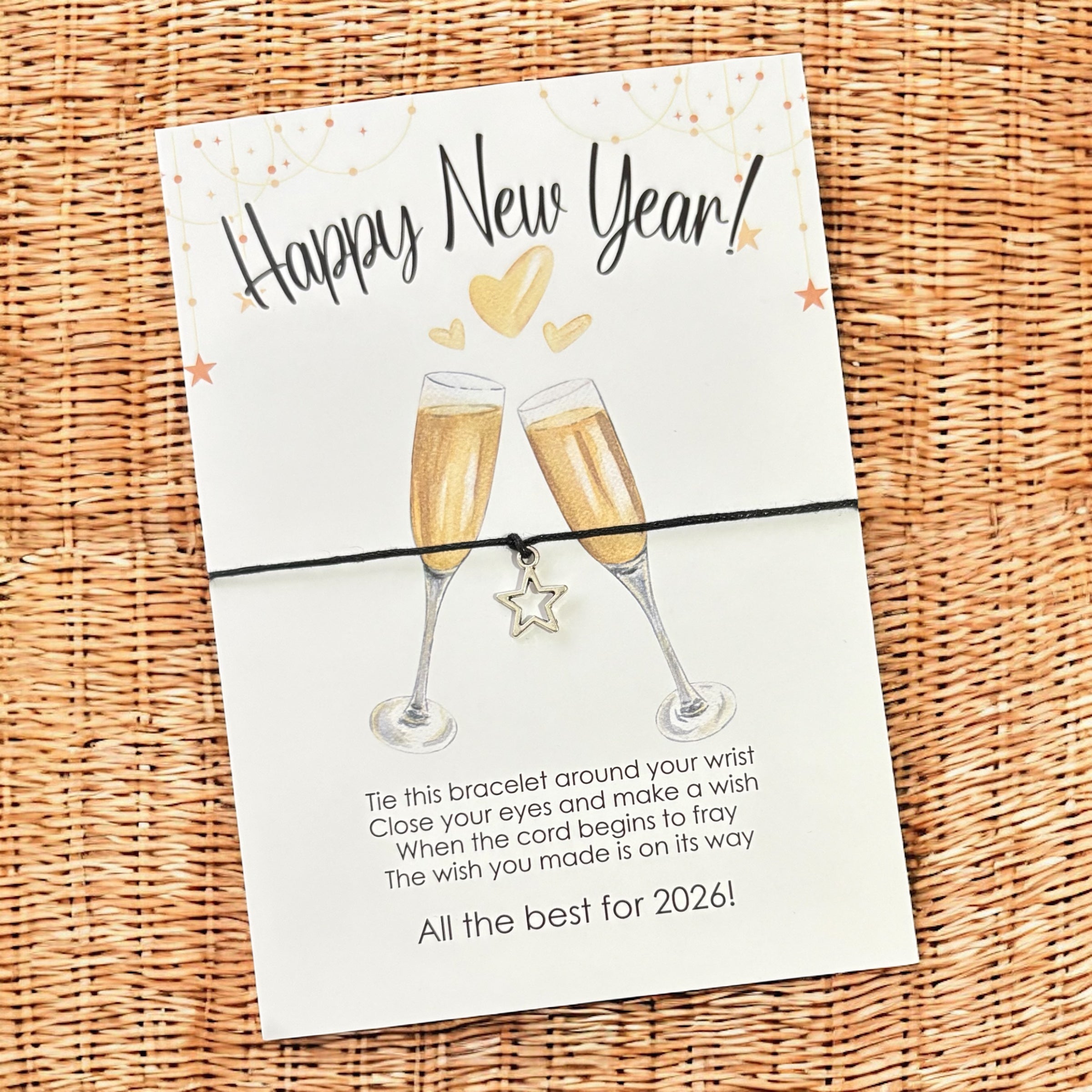 10 x 'Happy New Year' Bracelets - A6