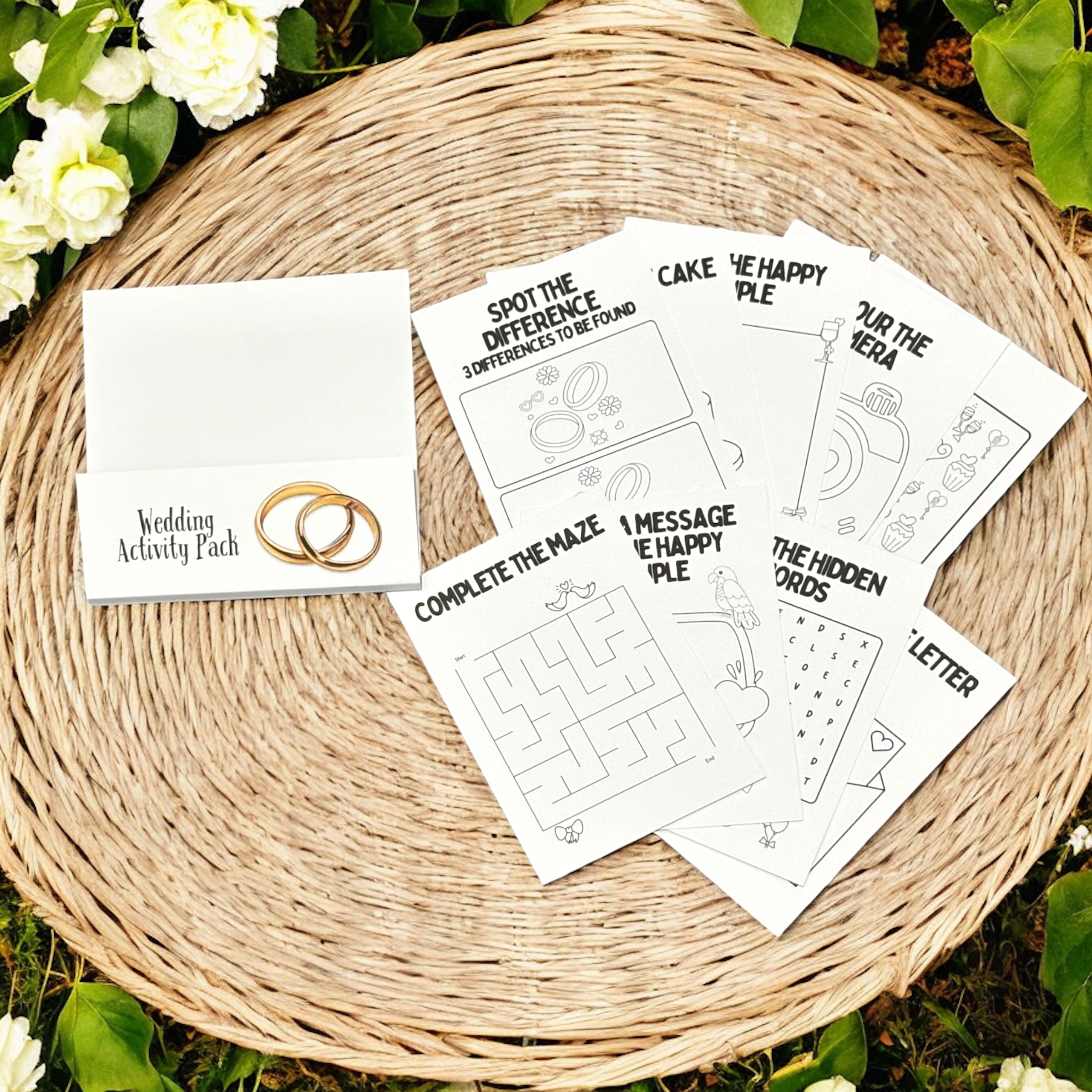 10 x A6 Wedding Activity Pack
