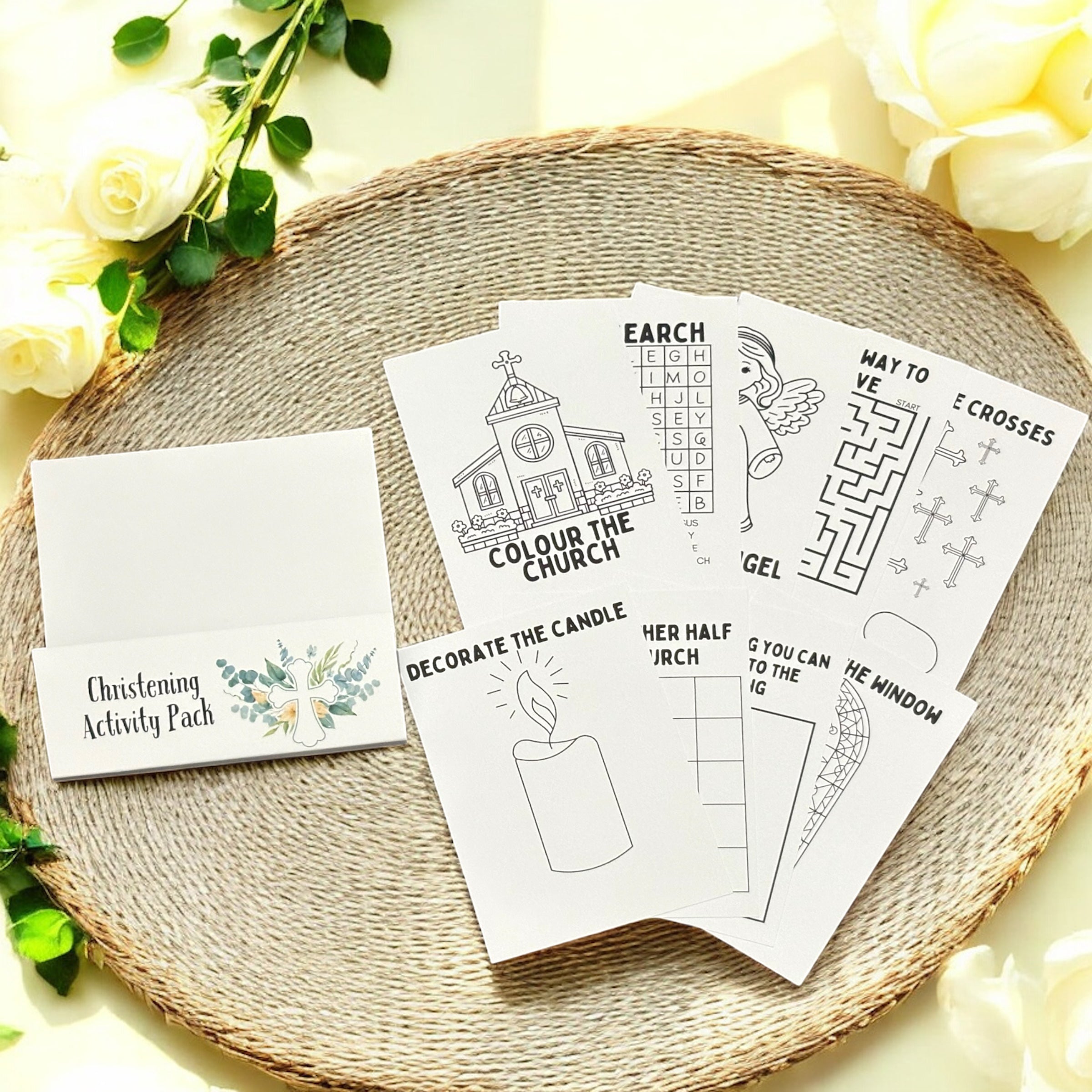 10 x A6 Christening Activity Pack