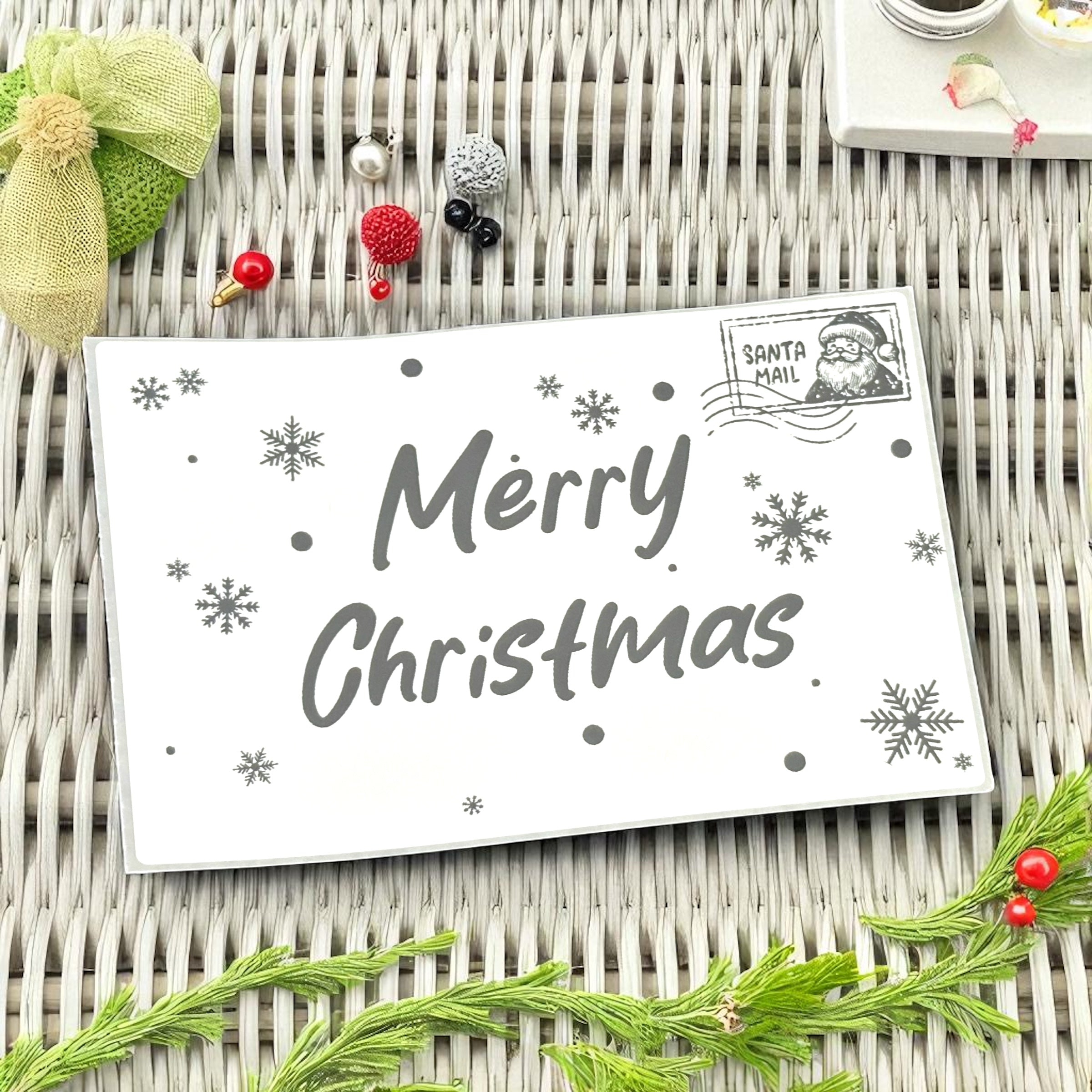 10 x Merry Christmas Labels