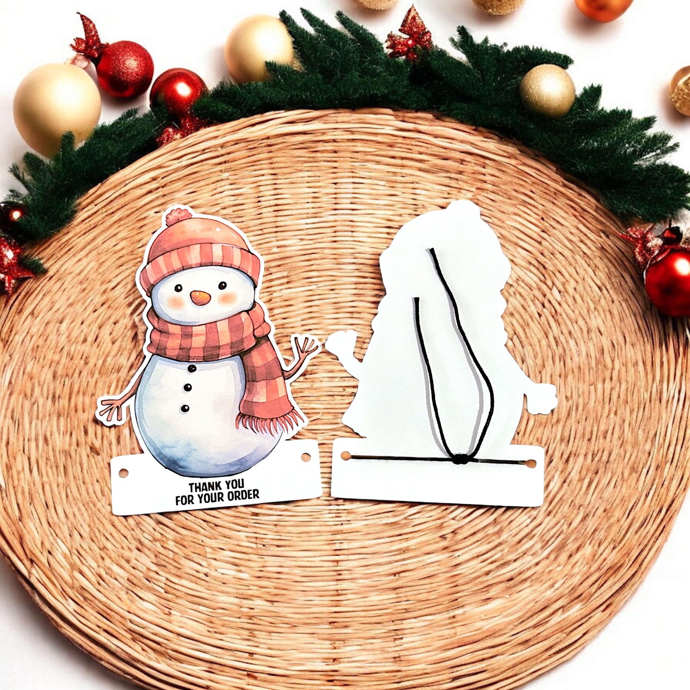 10 x Snowman - 'Thank you for your order' Bracelets