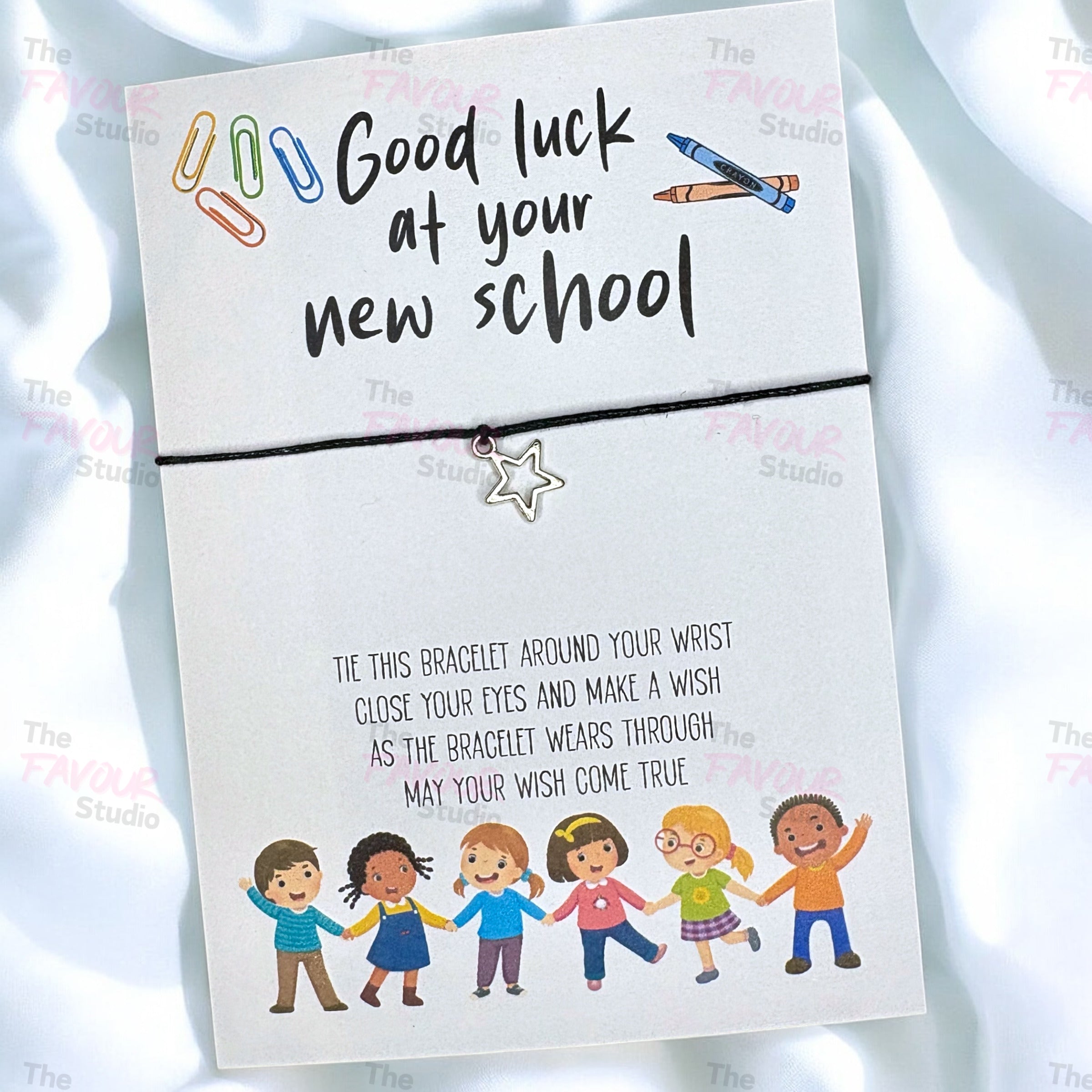 10 x 'Good luck at your new school' Bracelets - A6