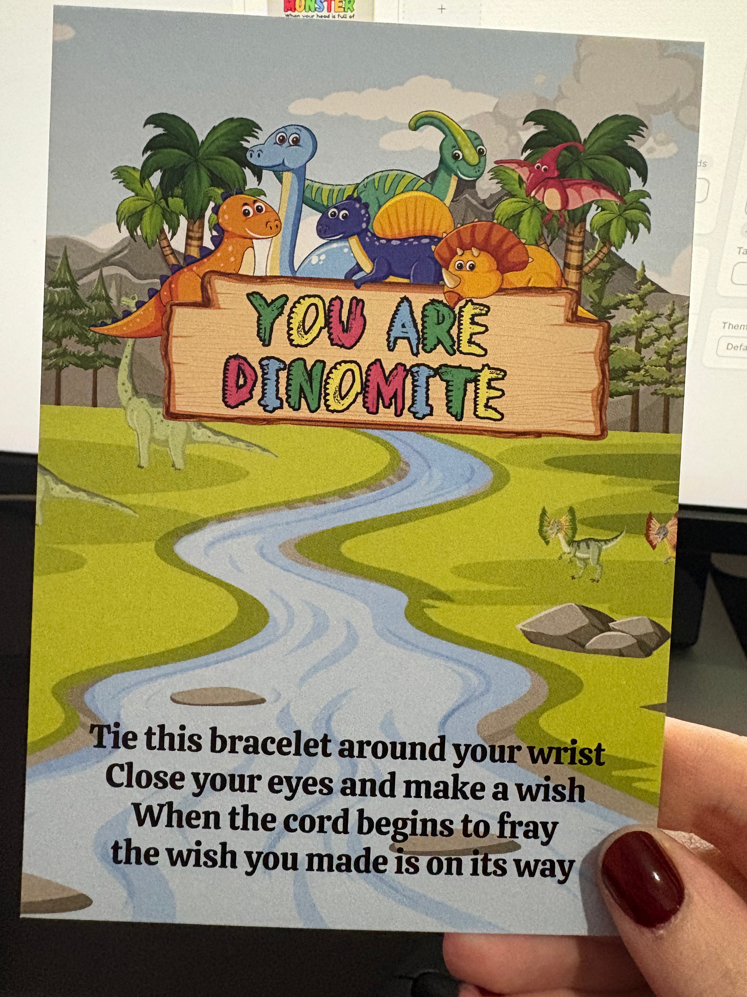A6 You are Dinomite - BACKING CARD ONLY