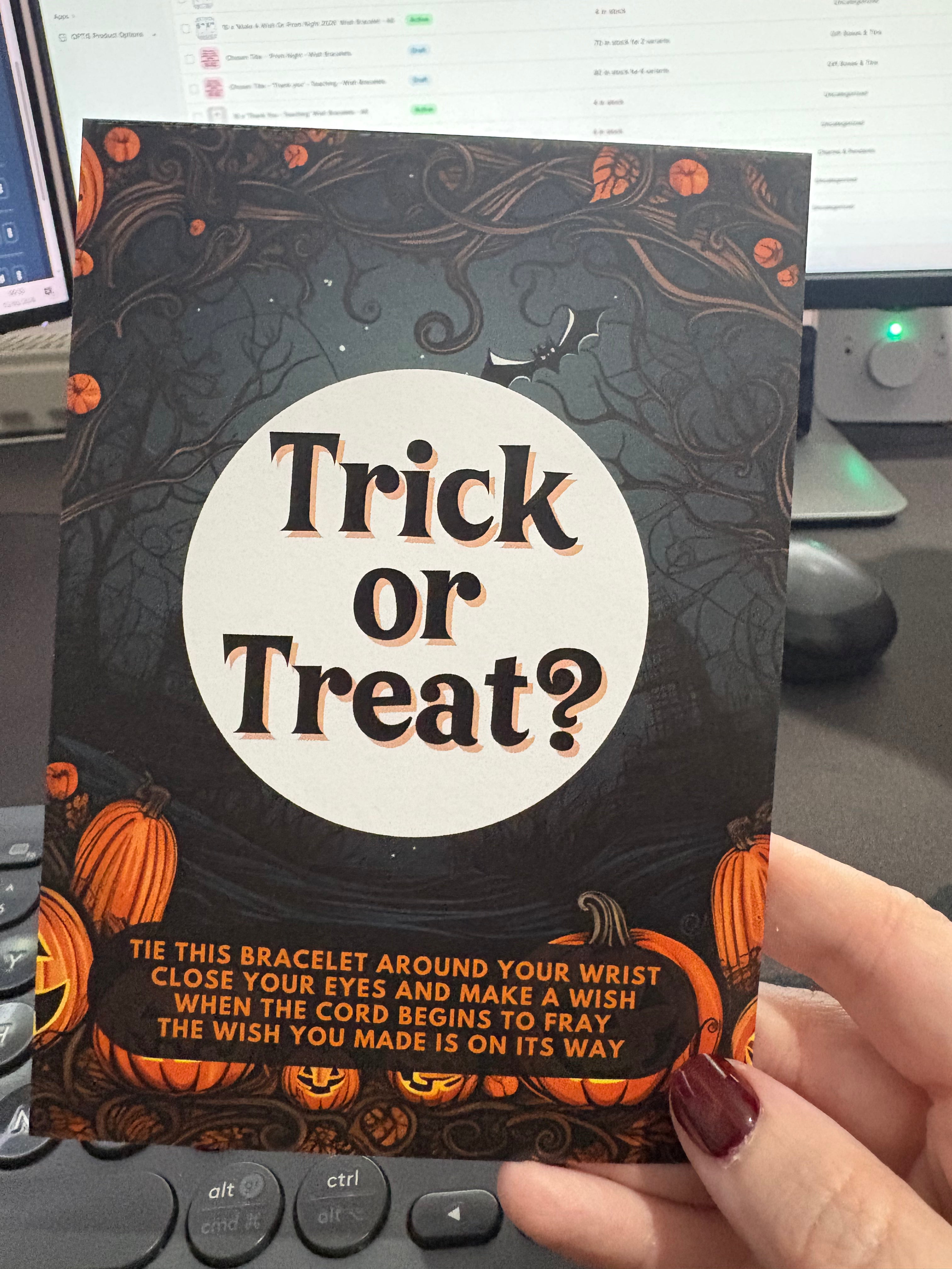 A6 Trick or Treat - BACKING CARD ONLY
