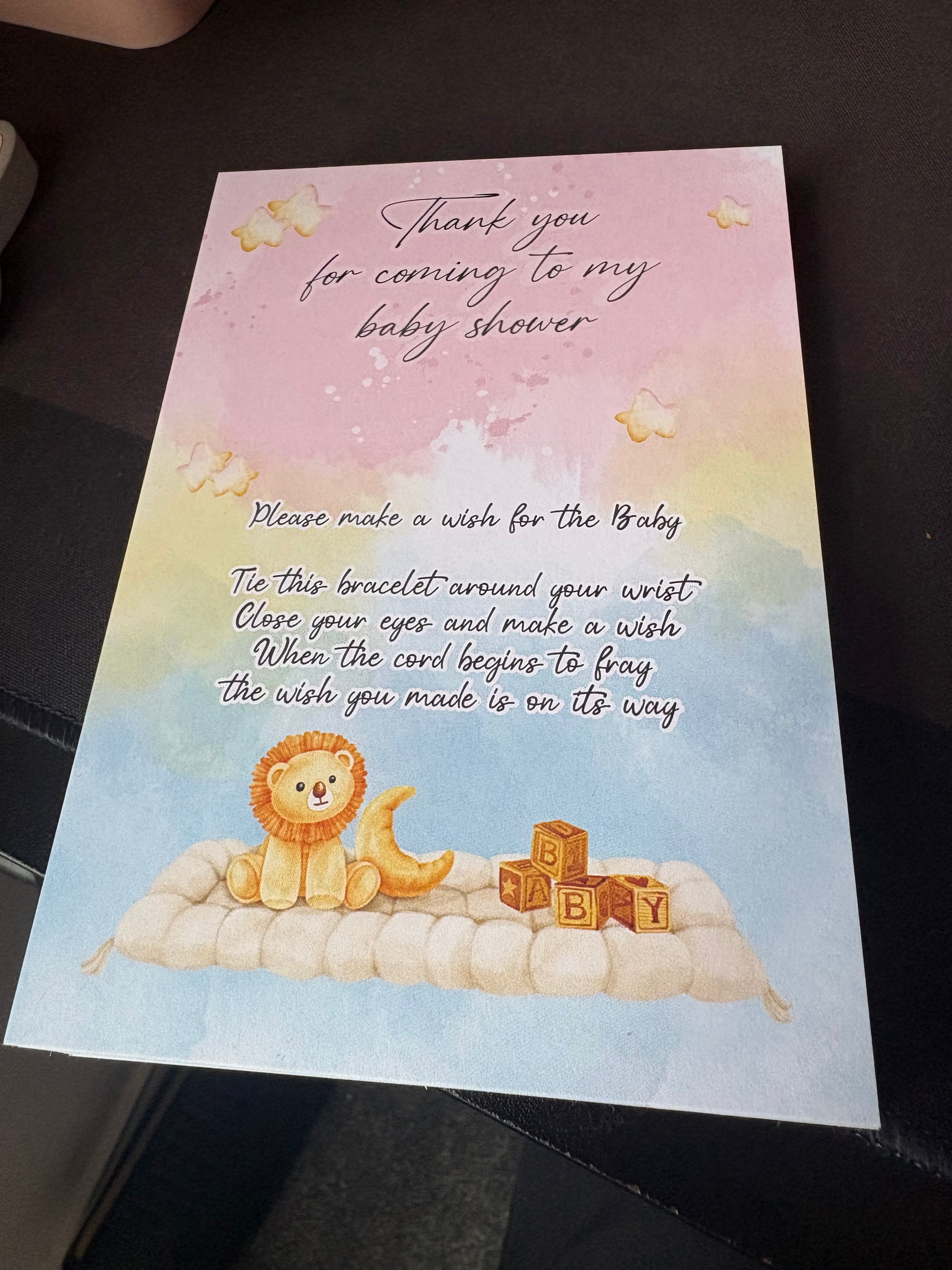 47 x A6 Baby Shower - BACKING CARD ONLY