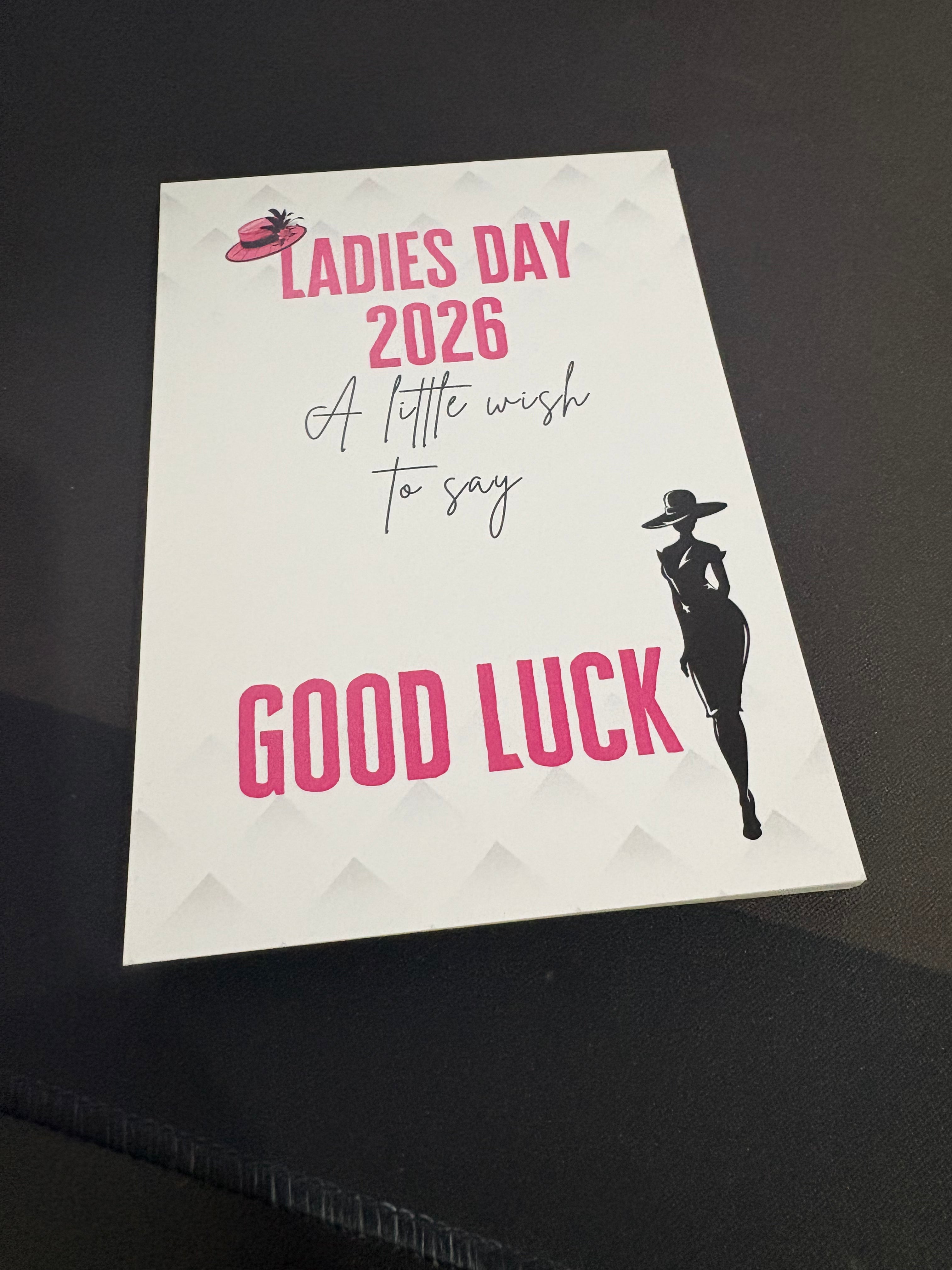 33 x A6 Ladies Day 2026 BACKING CARD ONLY