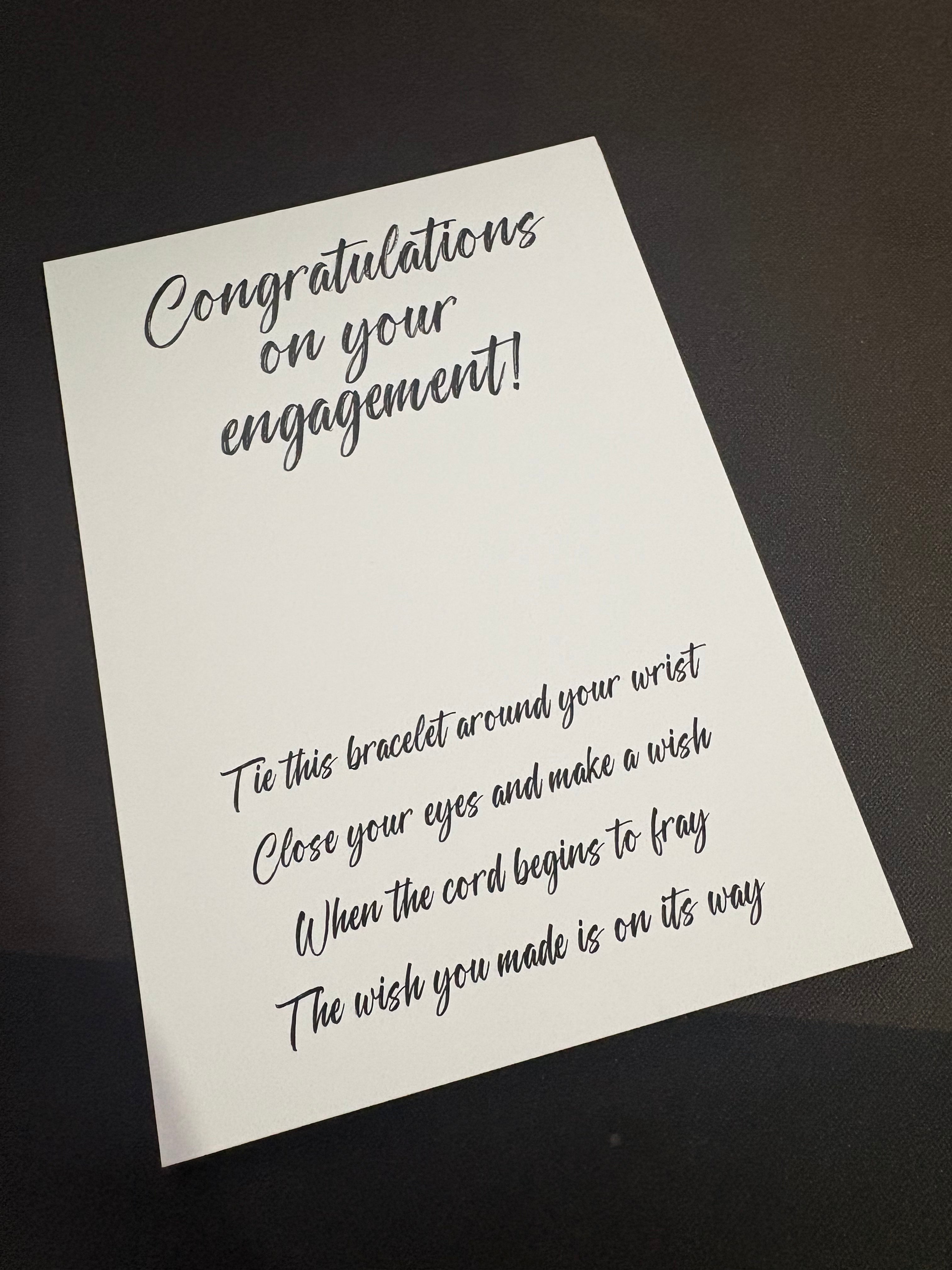 10 x A6 Congratulations Engagement - BACKING CARD ONLY