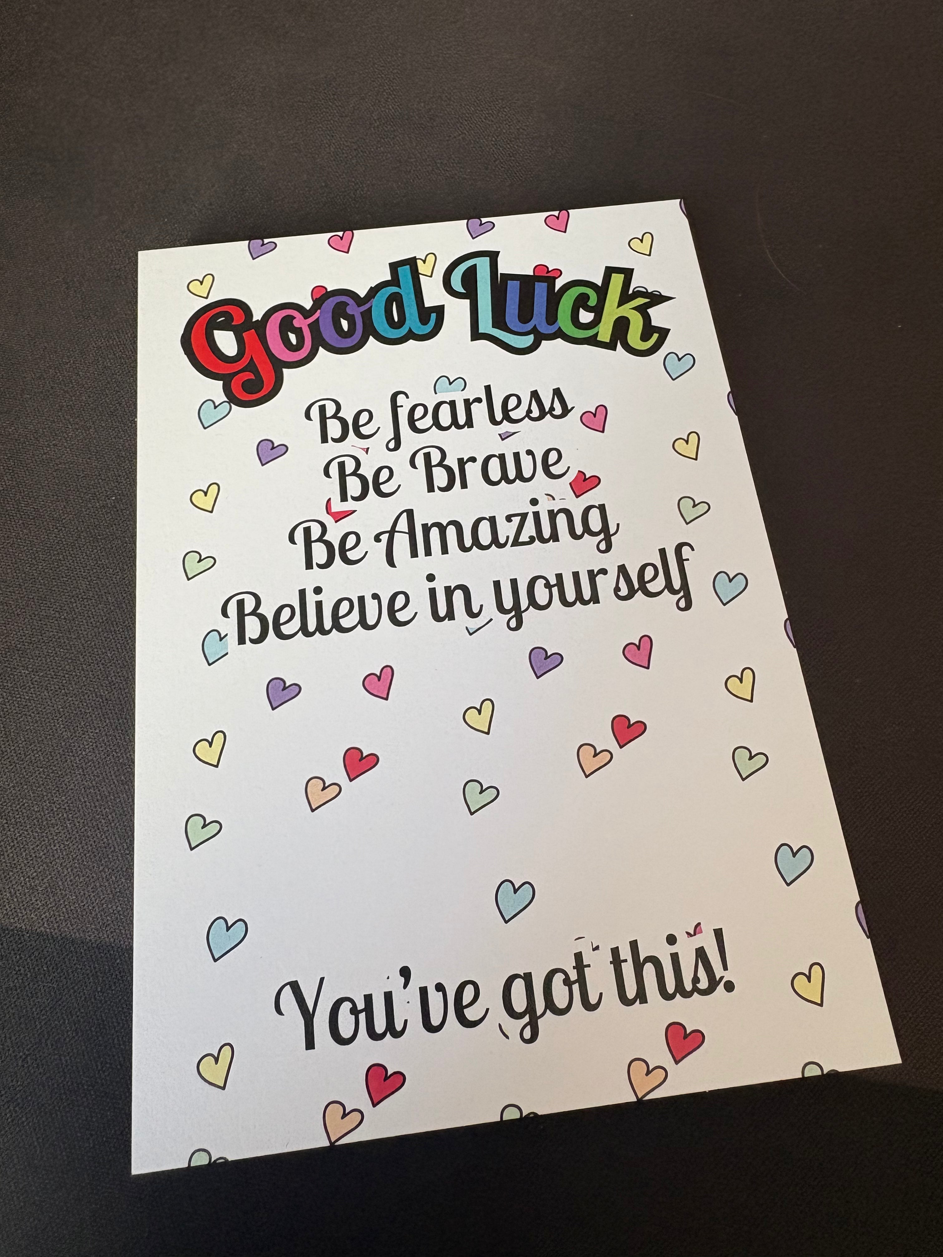 30 x A6 Good Luck - BACKING CARD ONLY