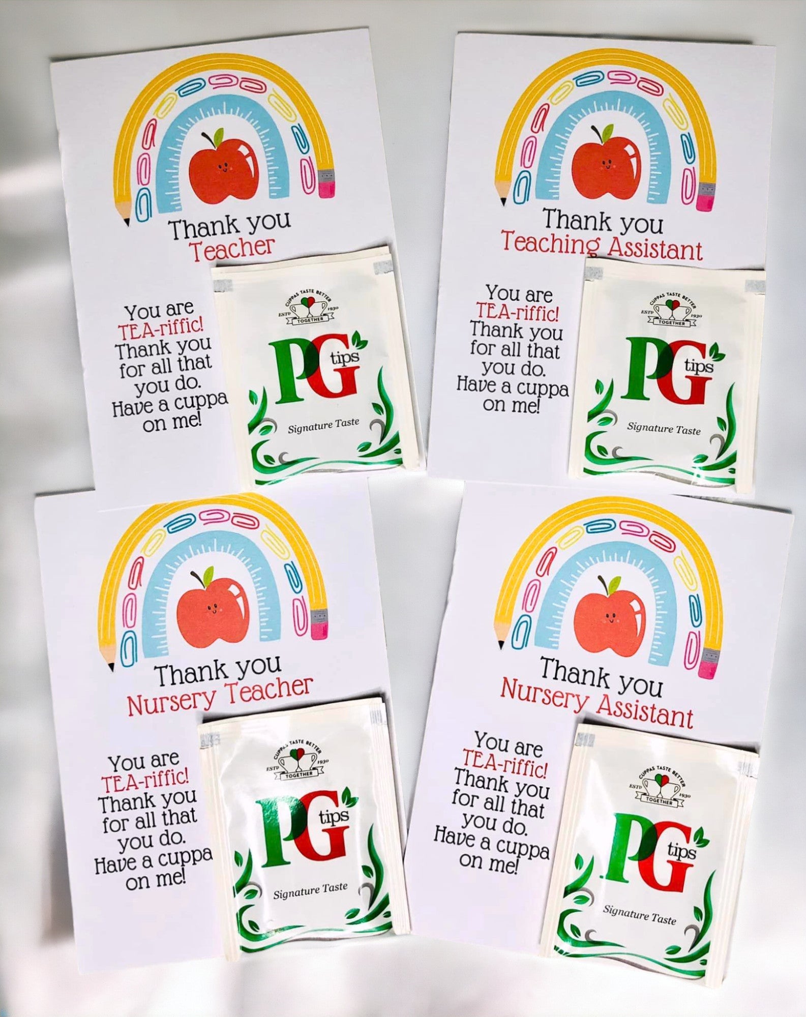 10 x TEA-riffic 'Teacher, Teaching Assistant etc' Tea Bags