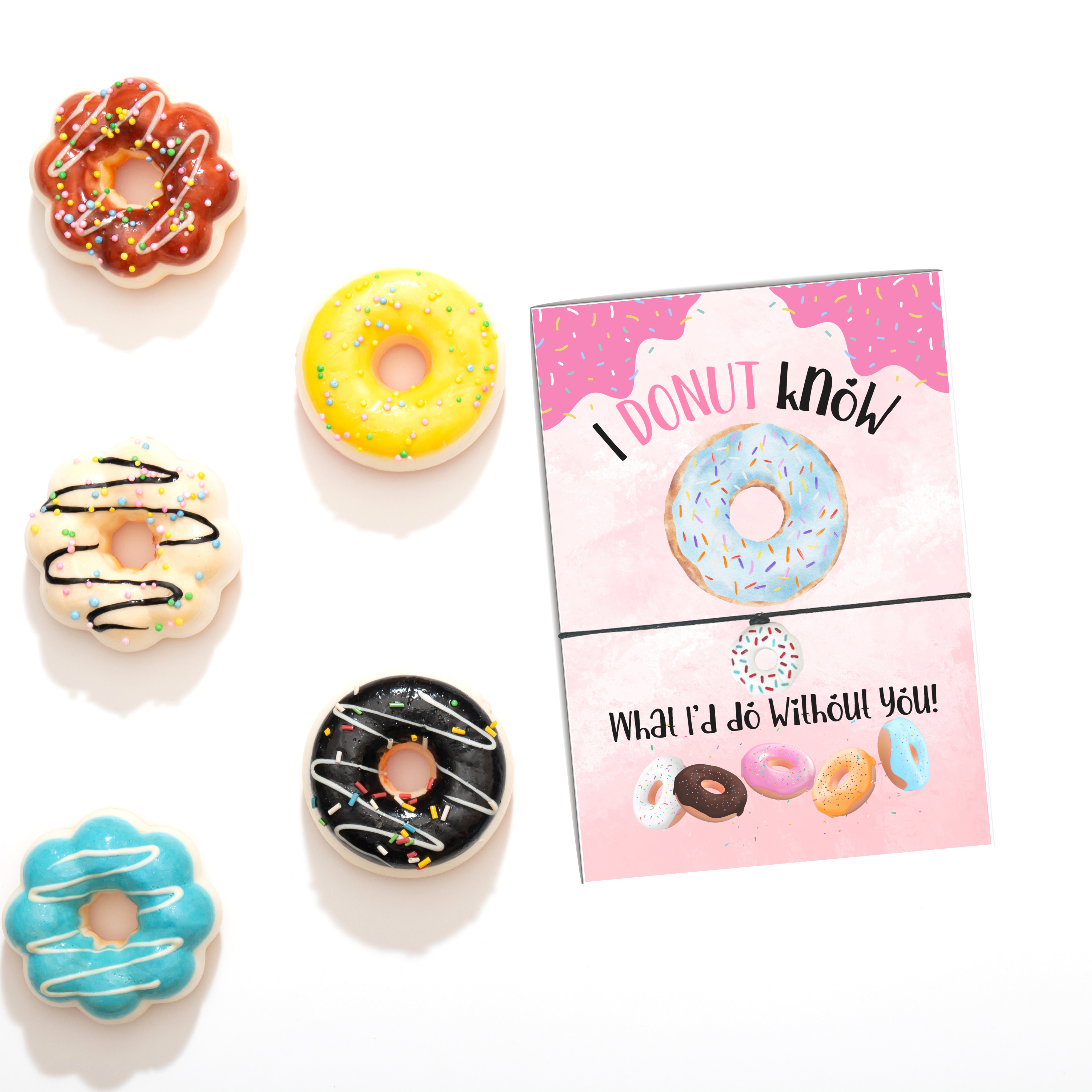 10 x 'I Donut Know' Wish Bracelets - A6
