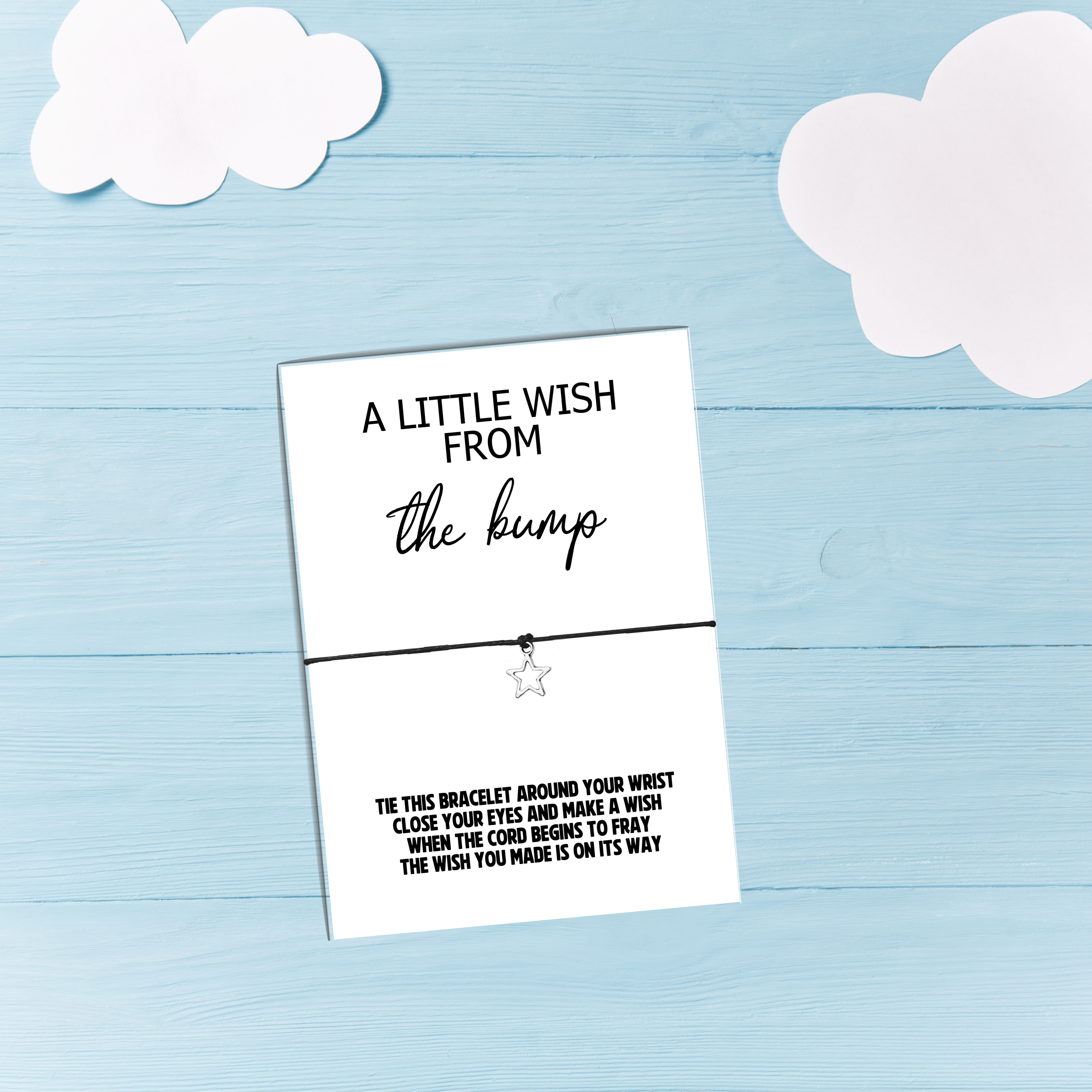 10 x 'A little wish from The Bump' Wish Bracelets - A6